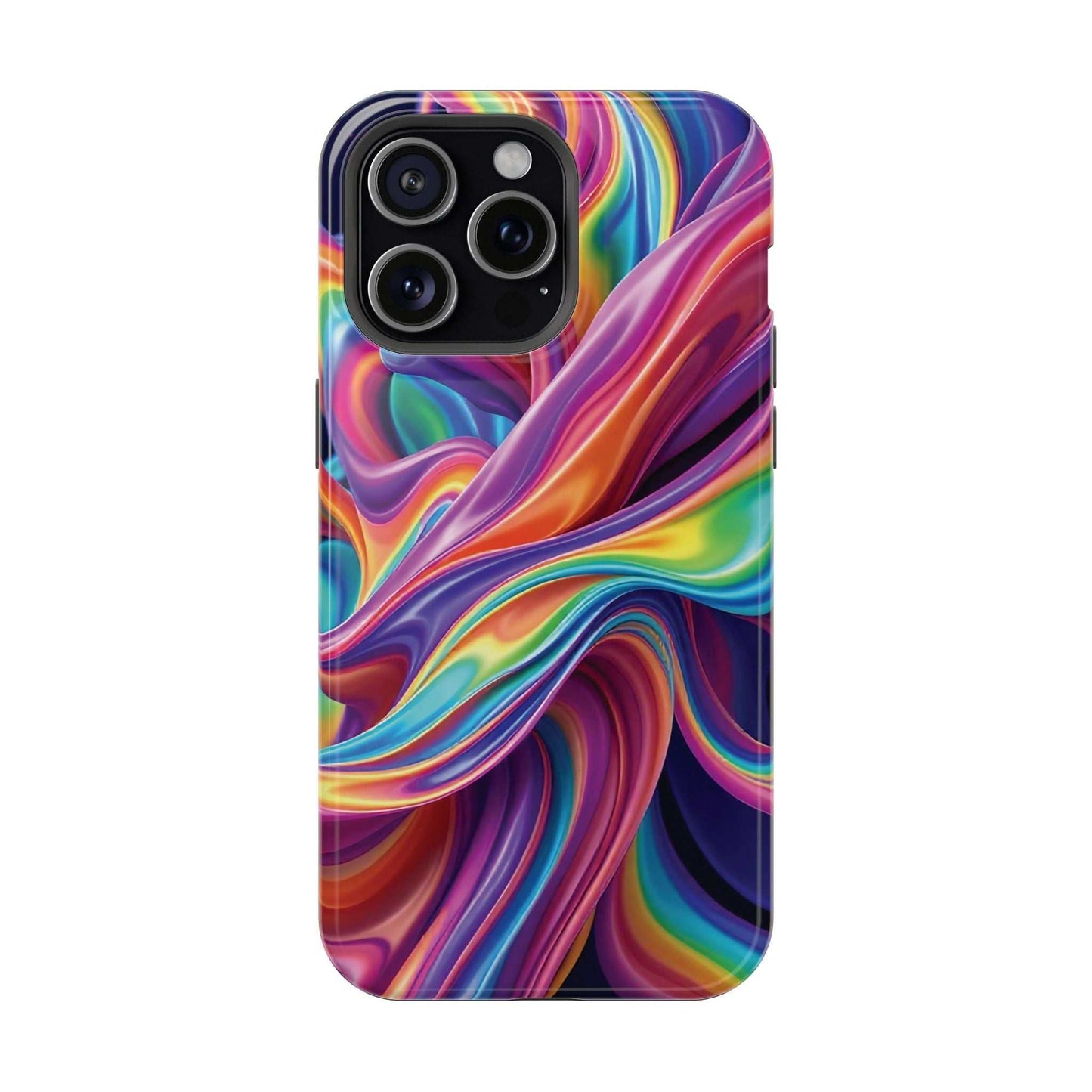 Wrapping Rainbow Design colorful iPhone tough case with durable protection and vibrant wrap-around print