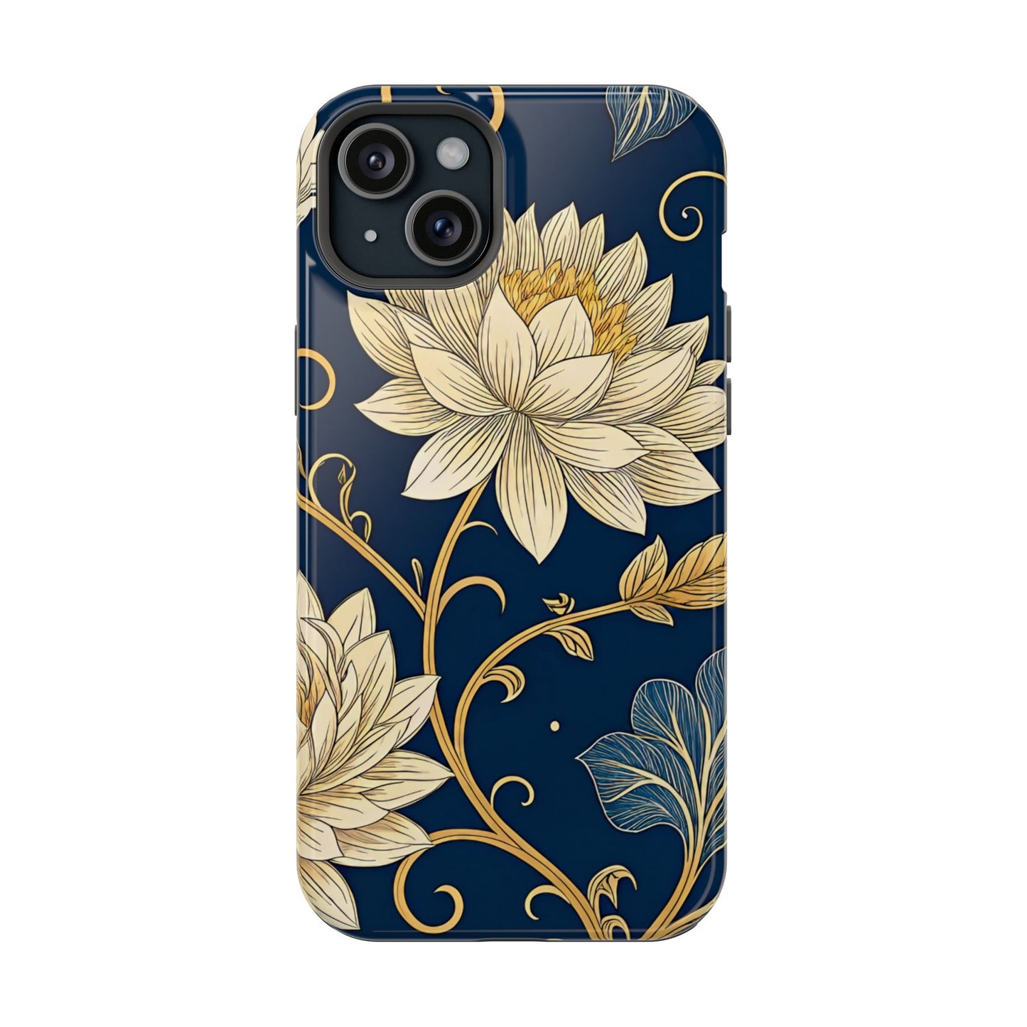Golden Flower Design iPhone Tough Case