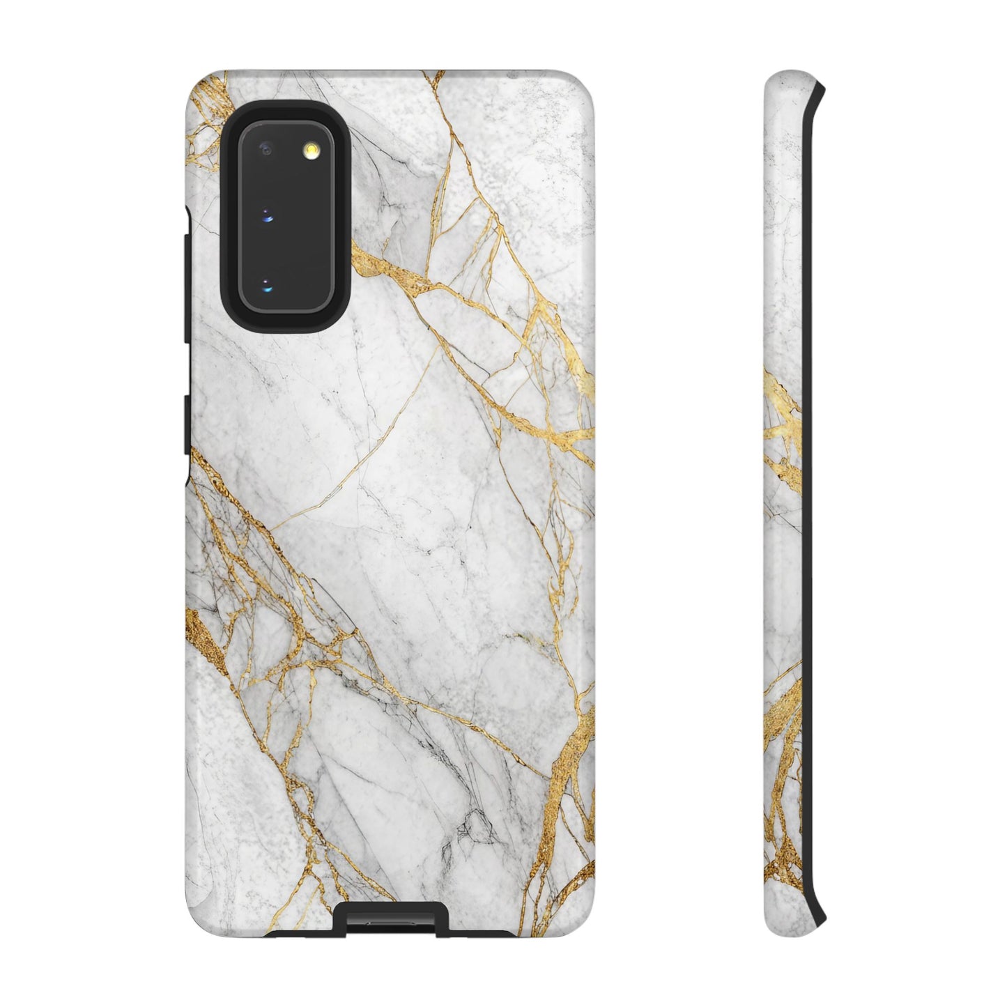 Golden White Marble Samsung Phone Case