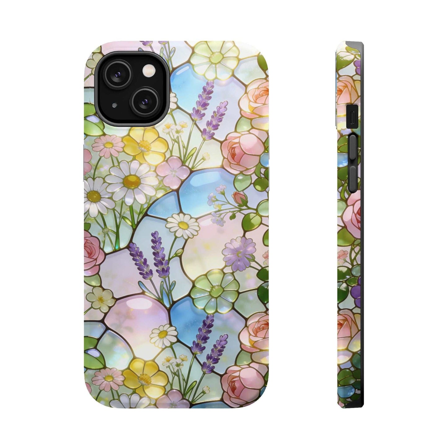 Stained Glass Floral iPhone Case — Magnetic Impact-Resistant