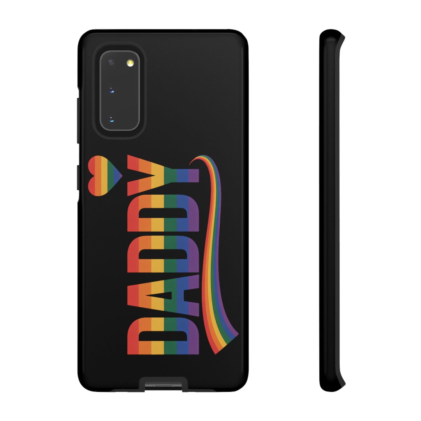 Samsung Tough Case with LGBT inspired Daddy design and rainbow colors for Samsung Galaxy phones