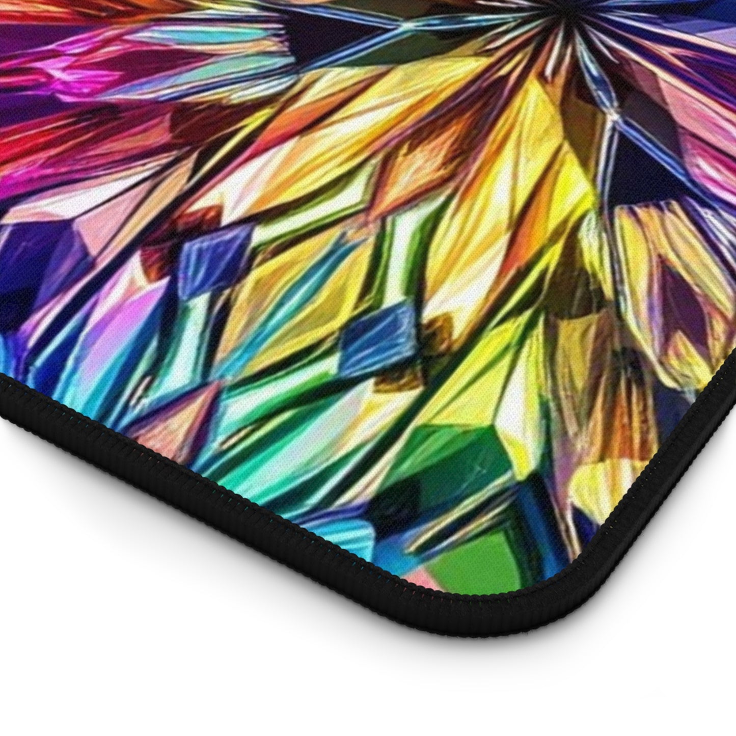 Rainbow Starbust Design Desk Mat