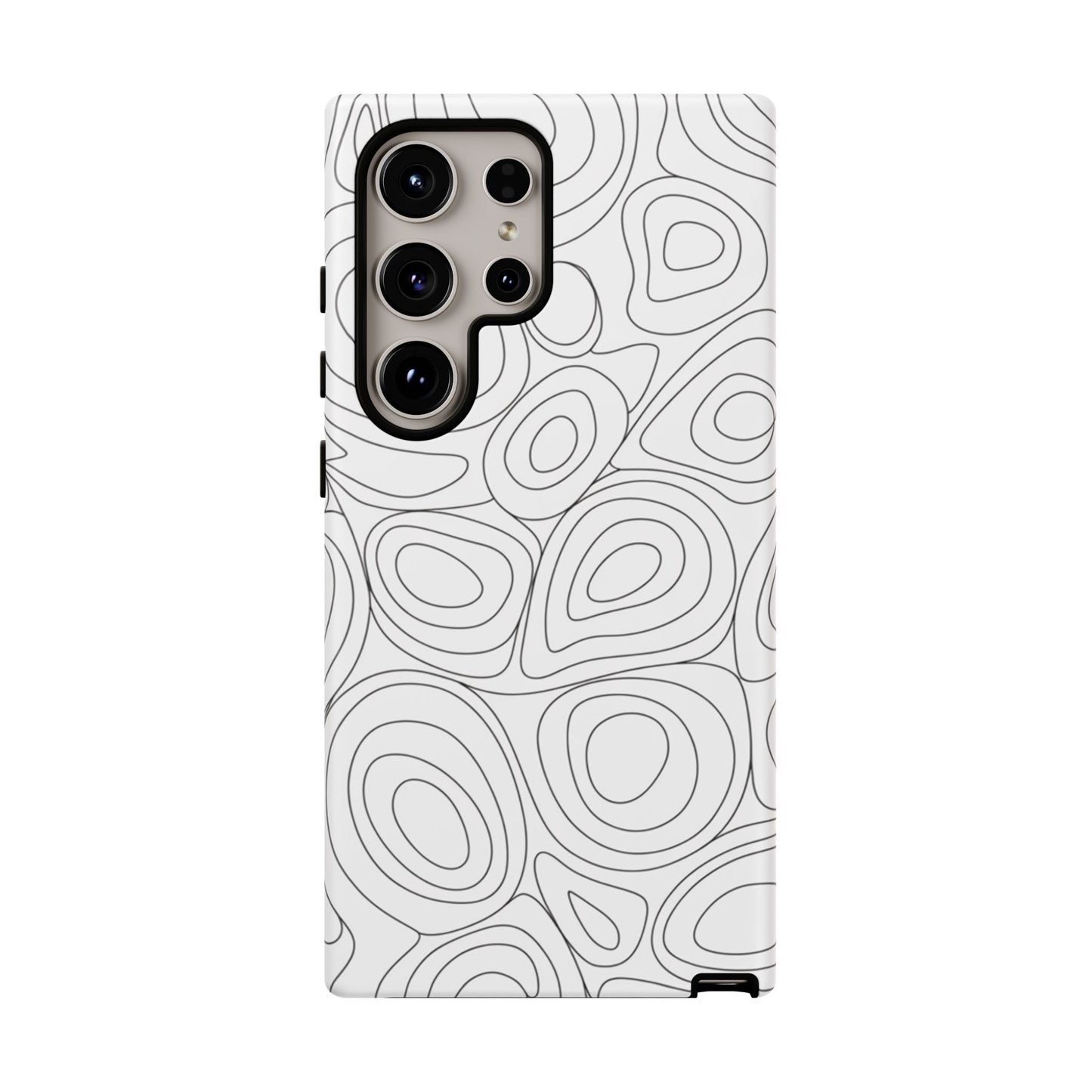 Black and White Abstract Circle Design Samsung Case