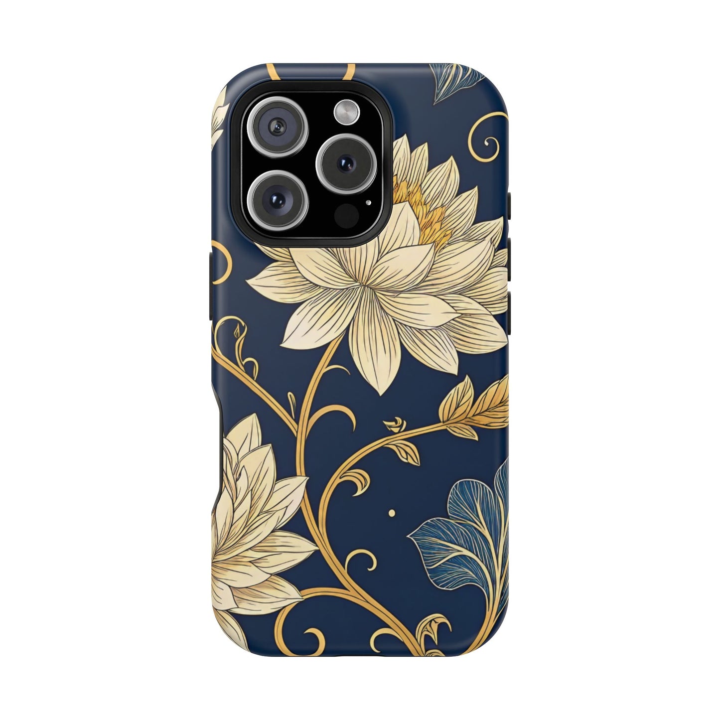Golden Flower Design iPhone Tough Case