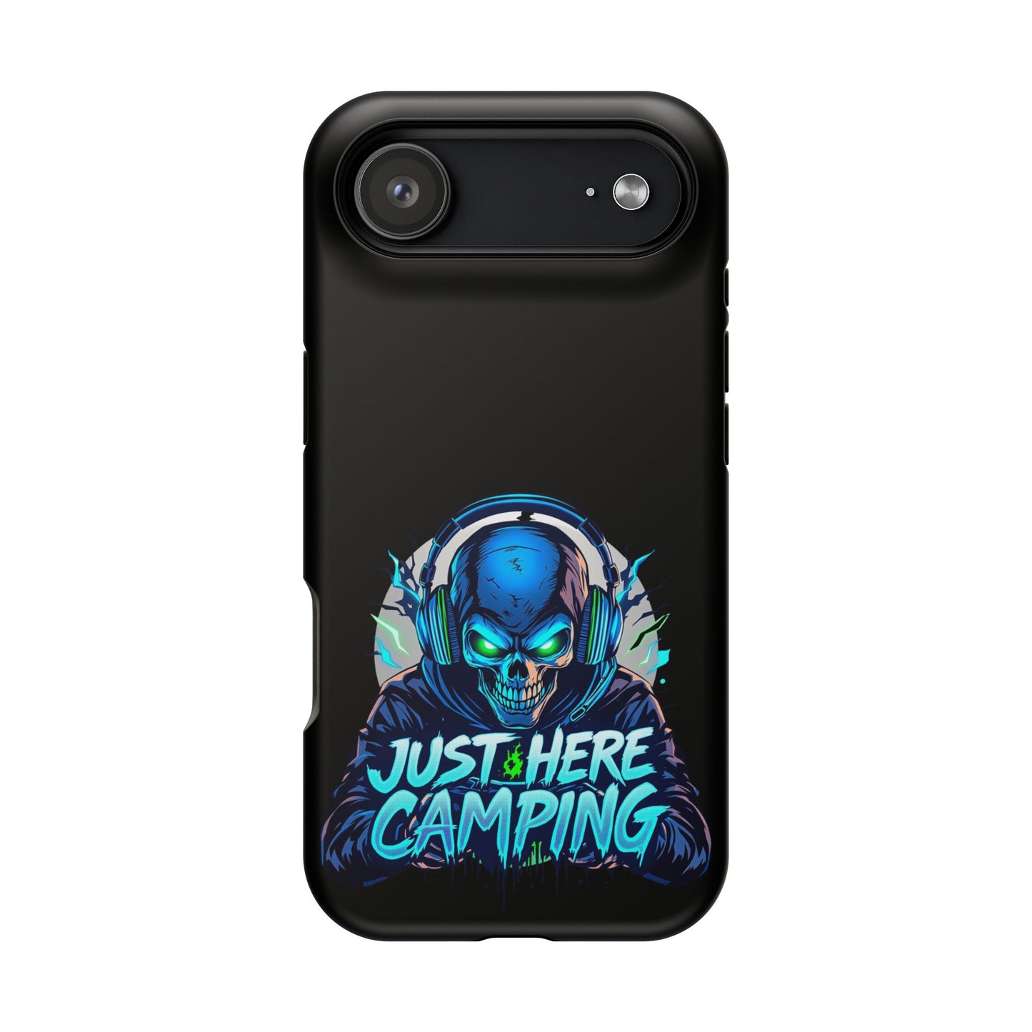 Just Here Camping Gamer iPhone Case – Durable Protective MagSafe Cover