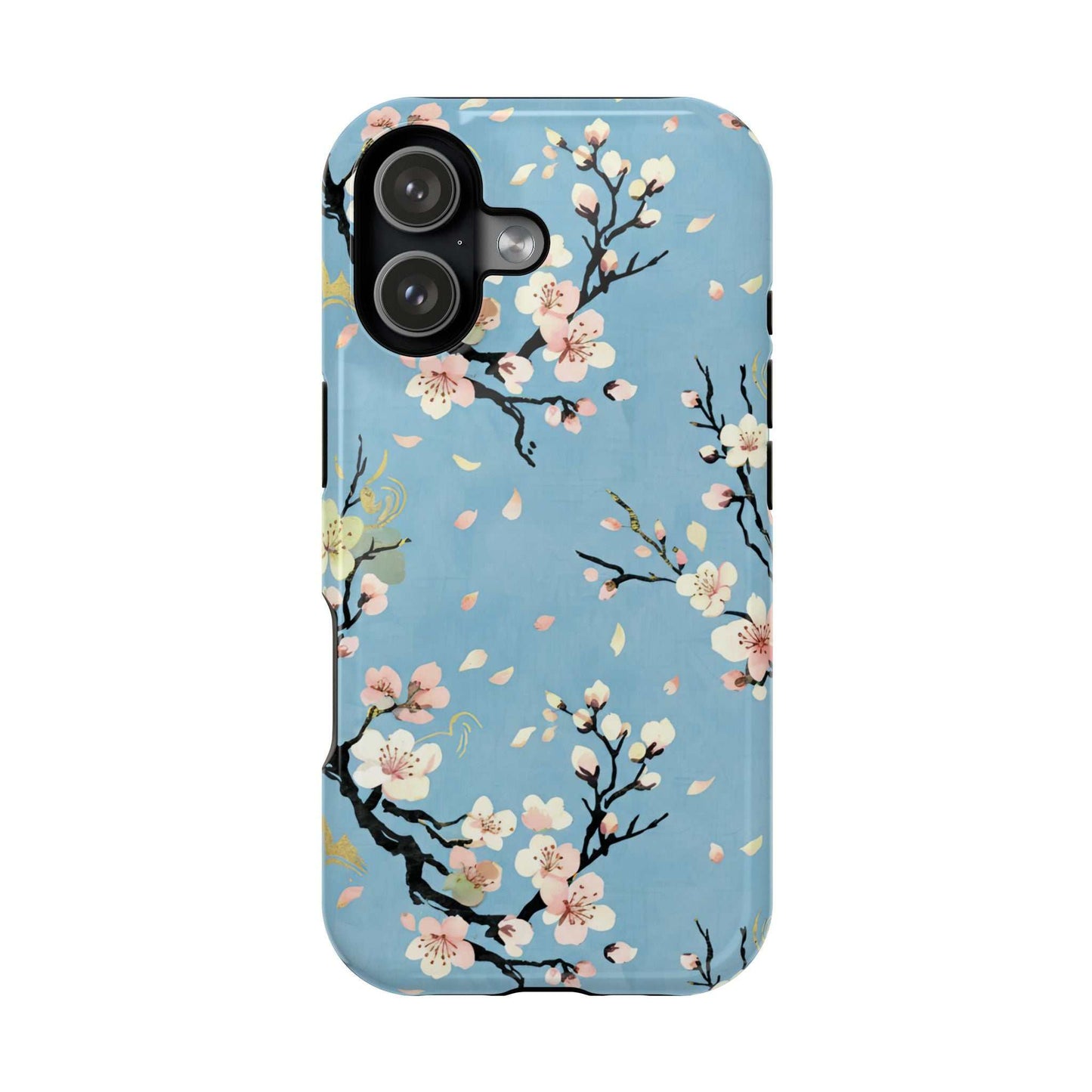 Spring Bloom iPhone tough case with floral print and MagSafe compatibility