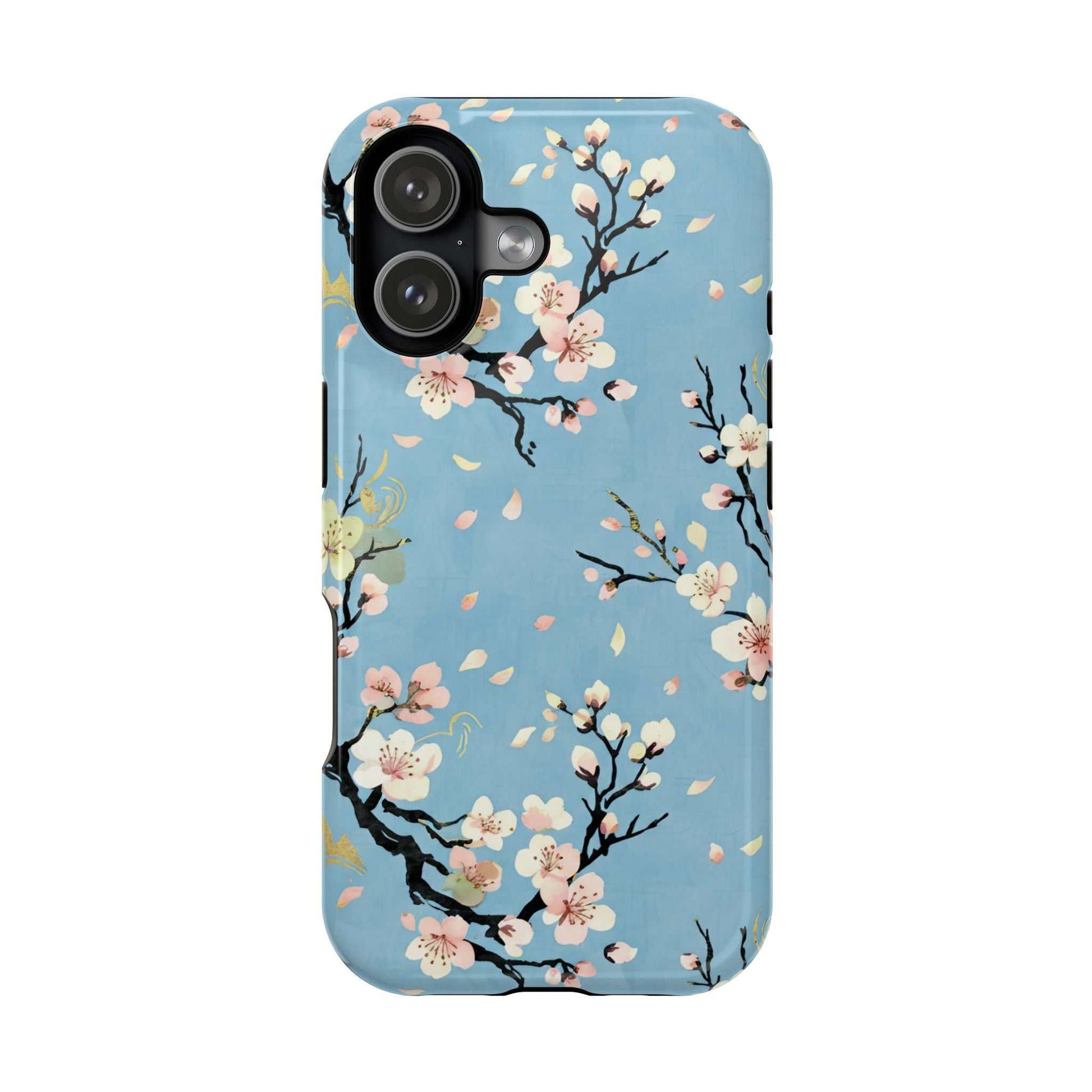 Spring Bloom iPhone tough case with floral print and MagSafe compatibility