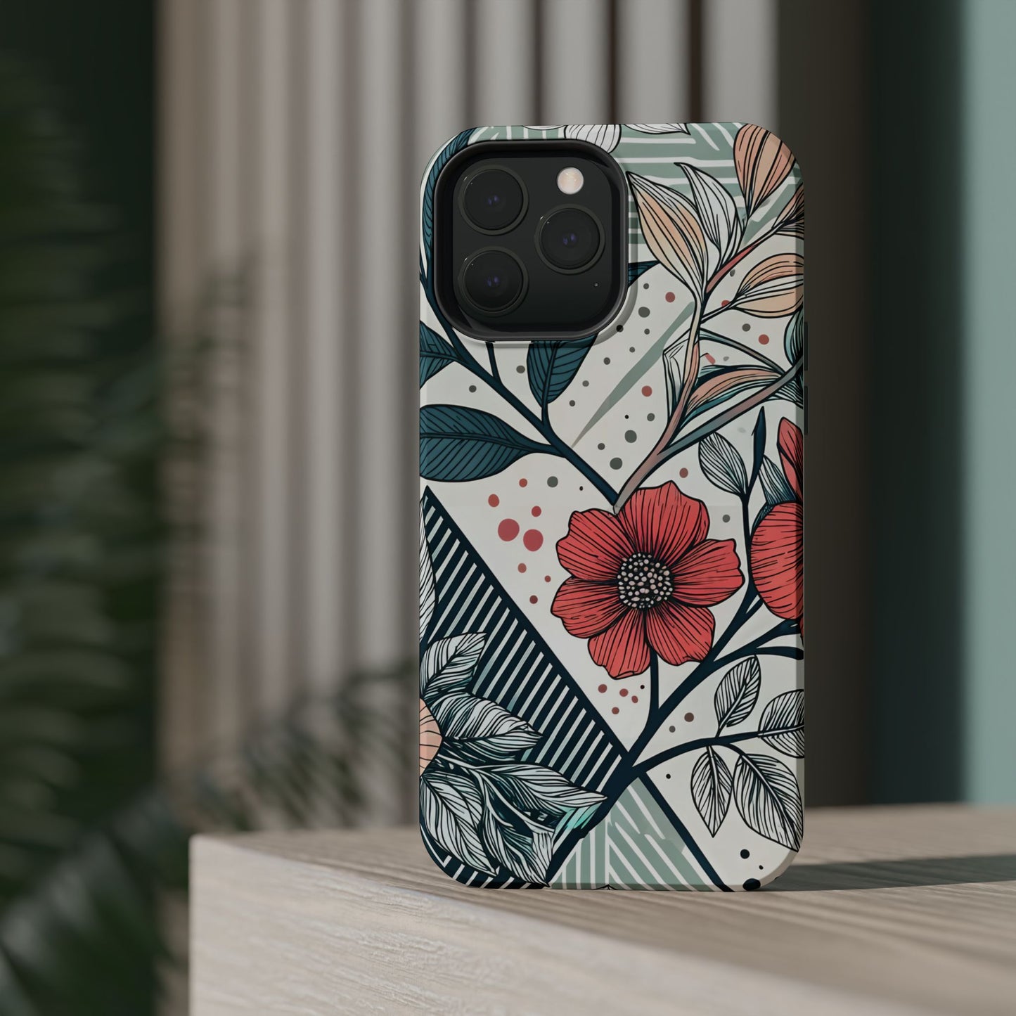 Geometric Flower iPhone Tough Case