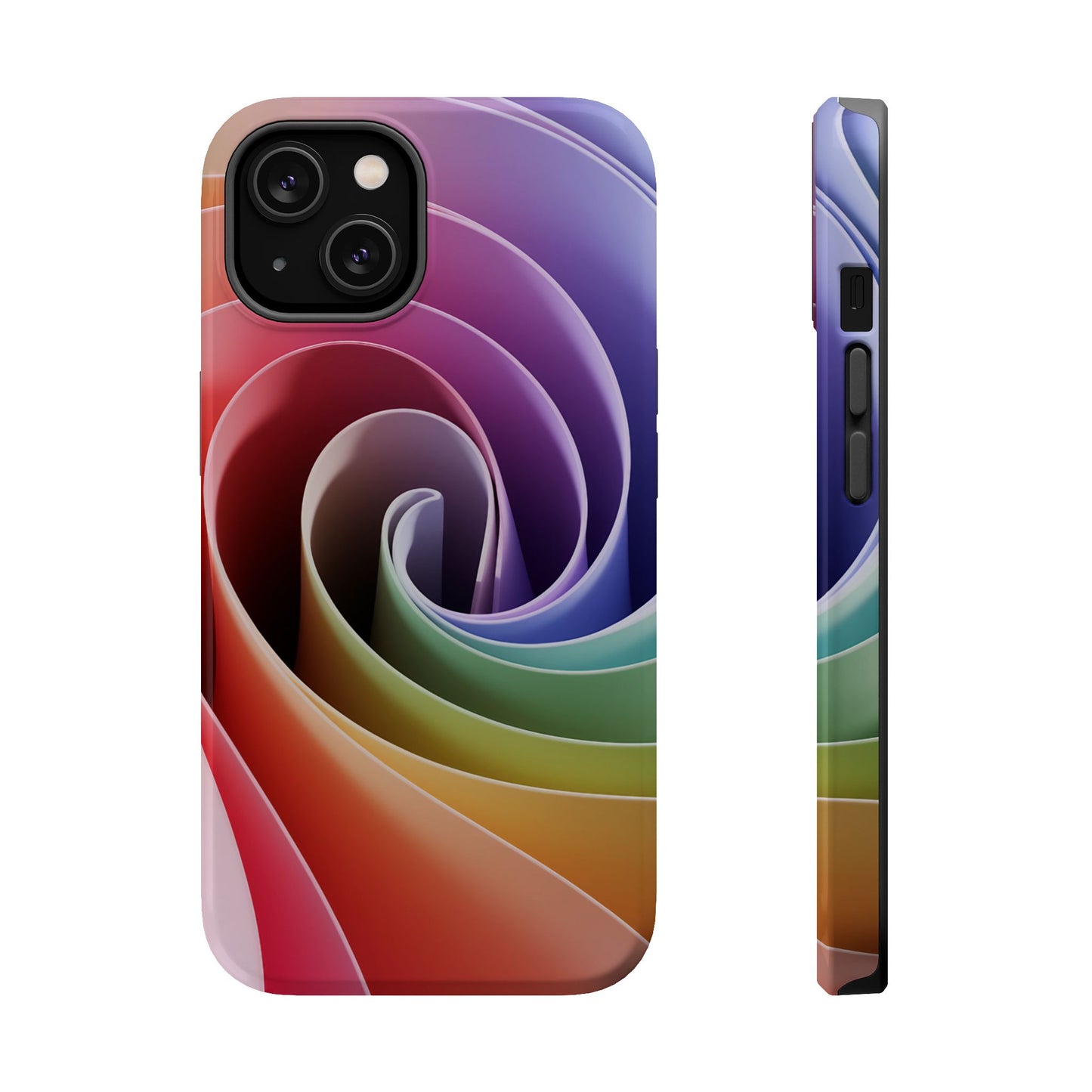 Twisted Rainbow Swirl Design iPhone Tough Case