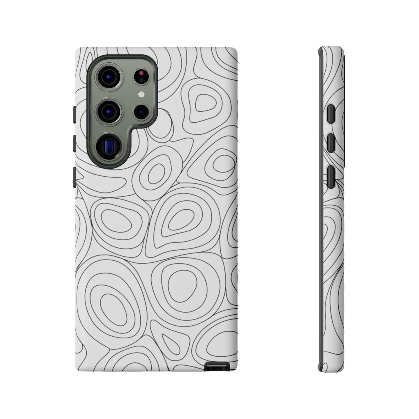 Black and White Abstract Circle Design Samsung Case
