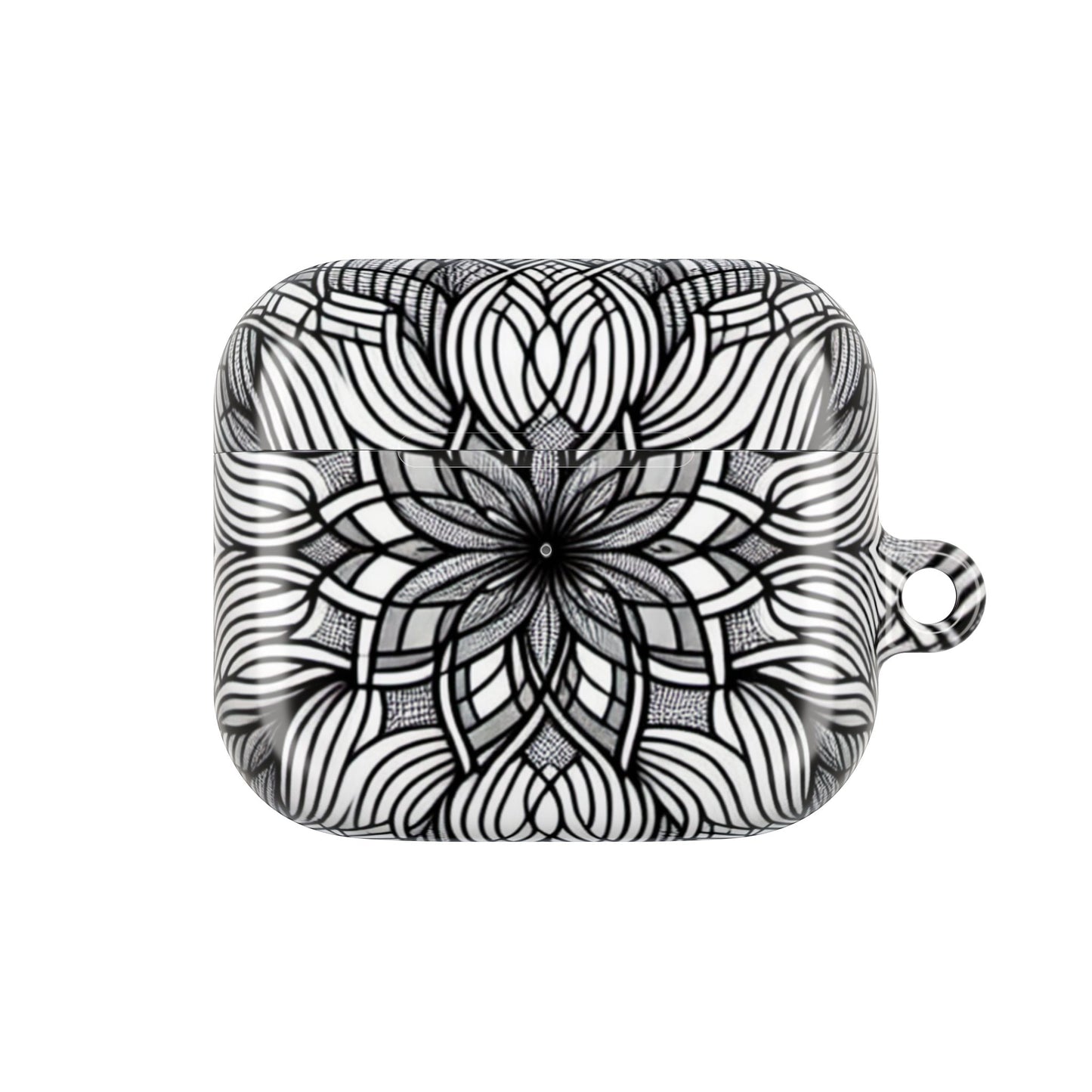 AirPod Case - Black and White Art Explosion Design