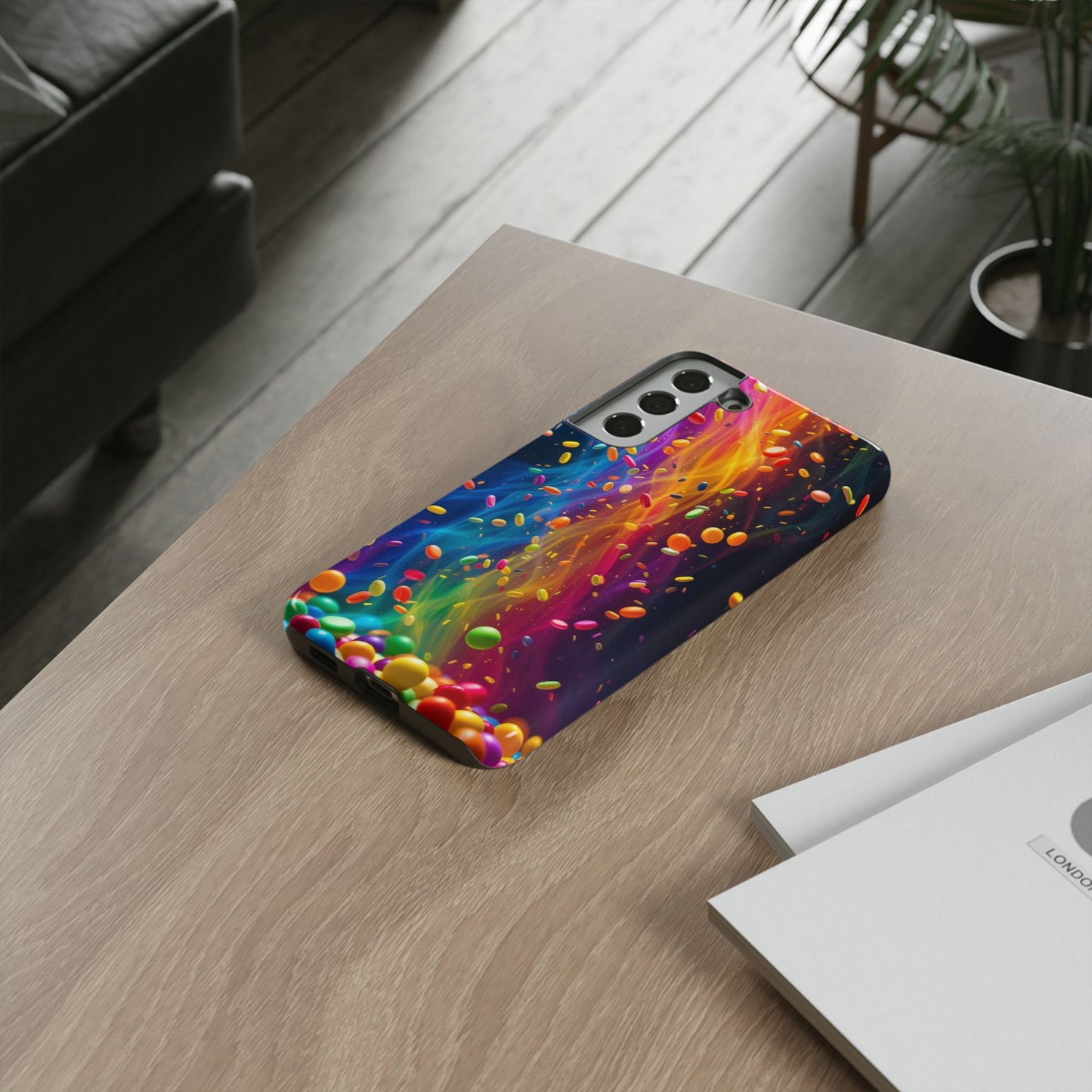 Rainbow Candy Rain Tough Phone Case