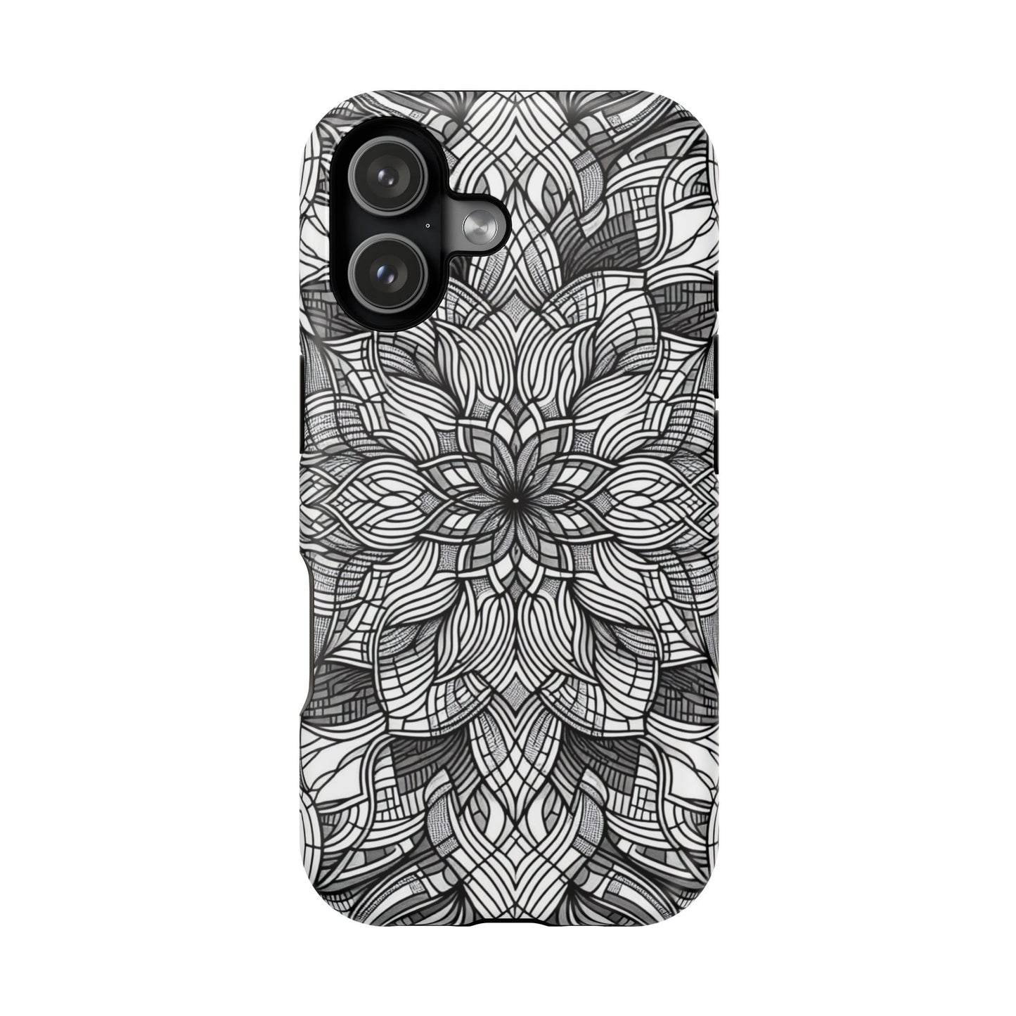 Black and White Art Explosion iPhone Tough Case
