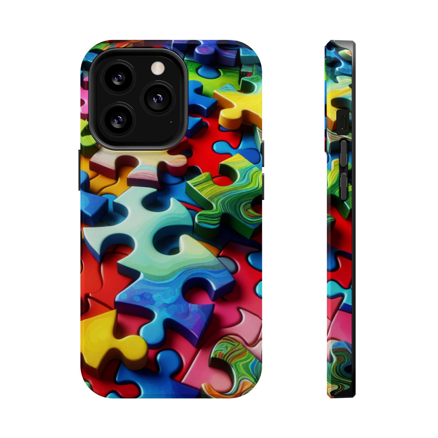 Rainbow Puzzle iPhone Tough Case