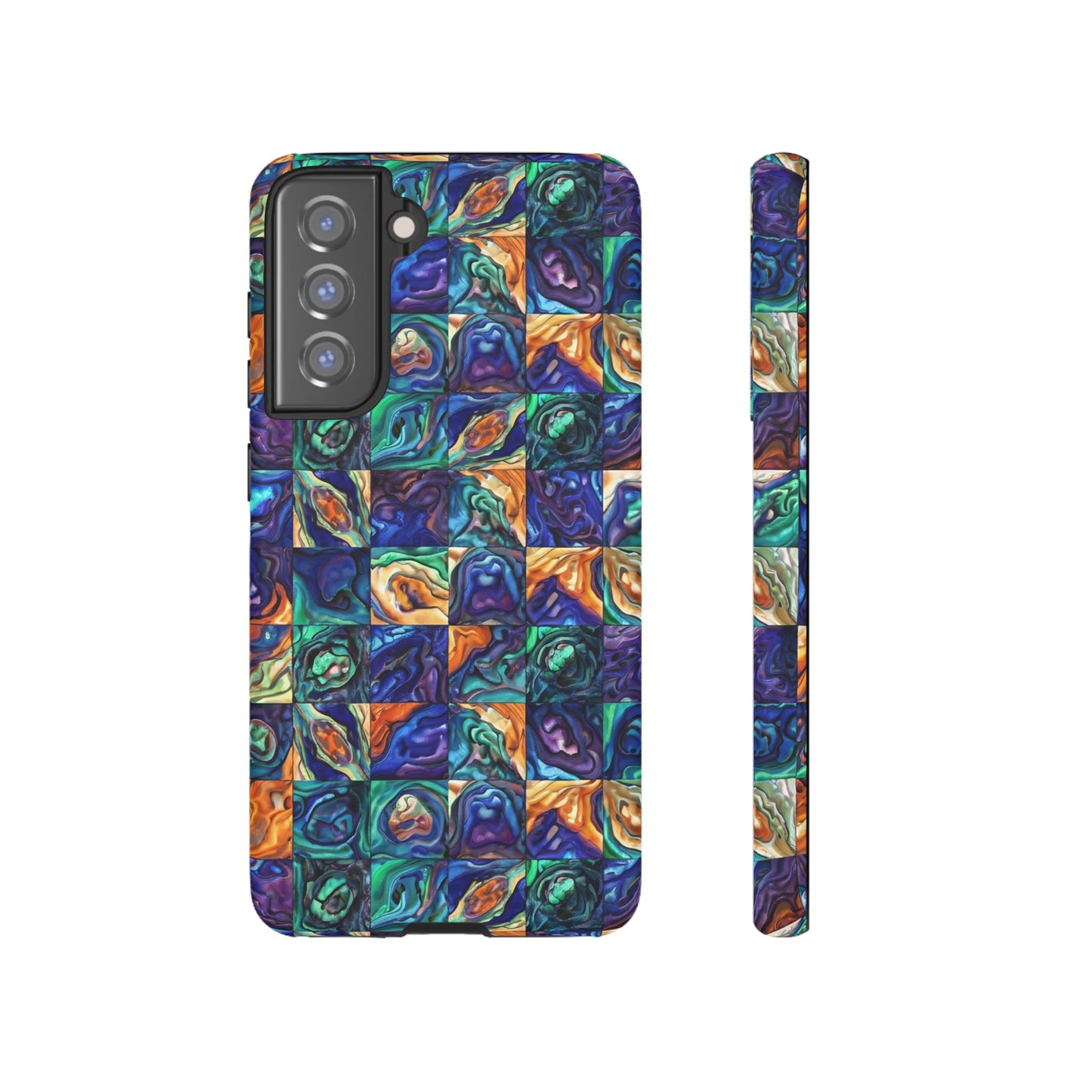 Abstract Purple & Green Sea Scape Samsung Phone Tough Case
