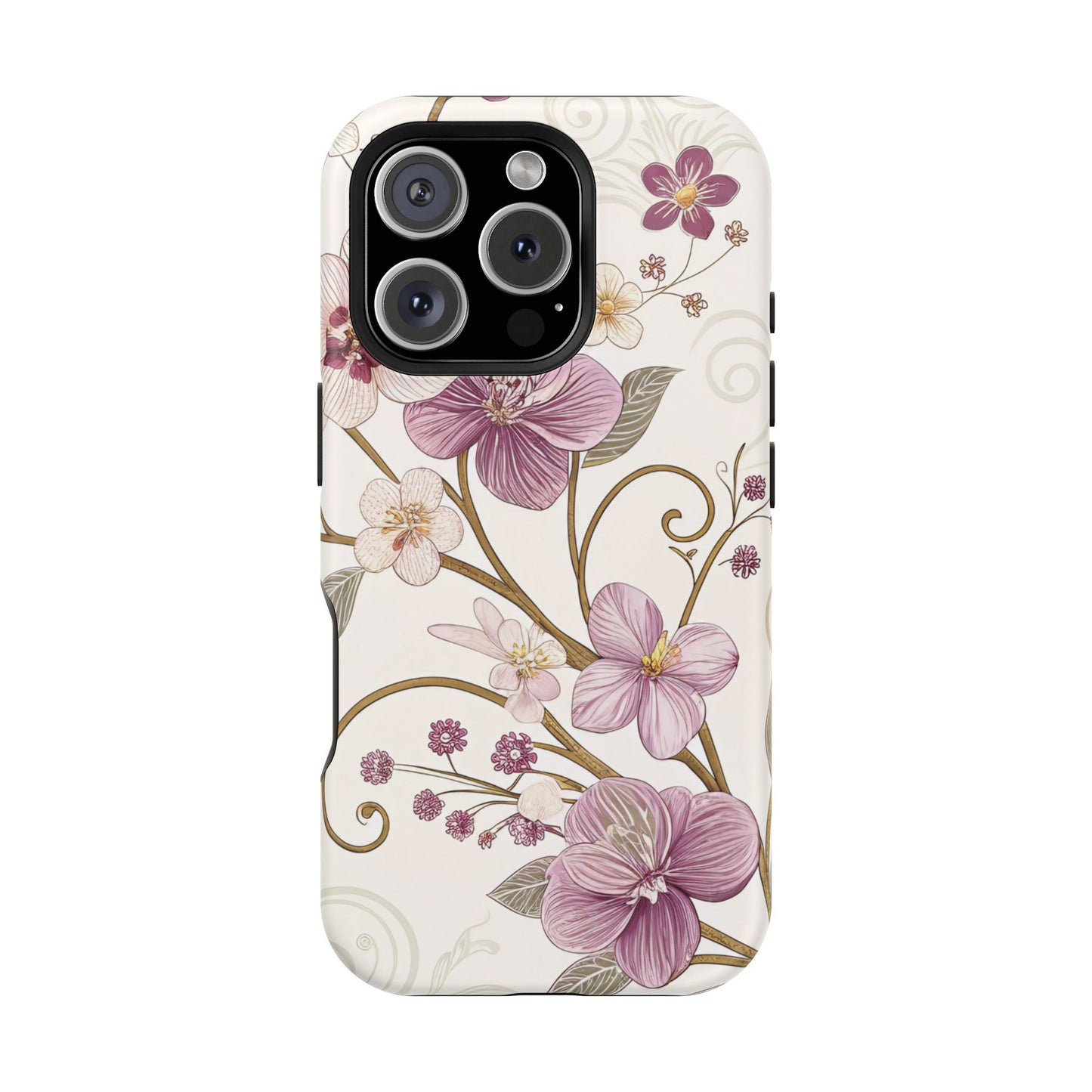 Purple Flower Design iPhone Tough Case
