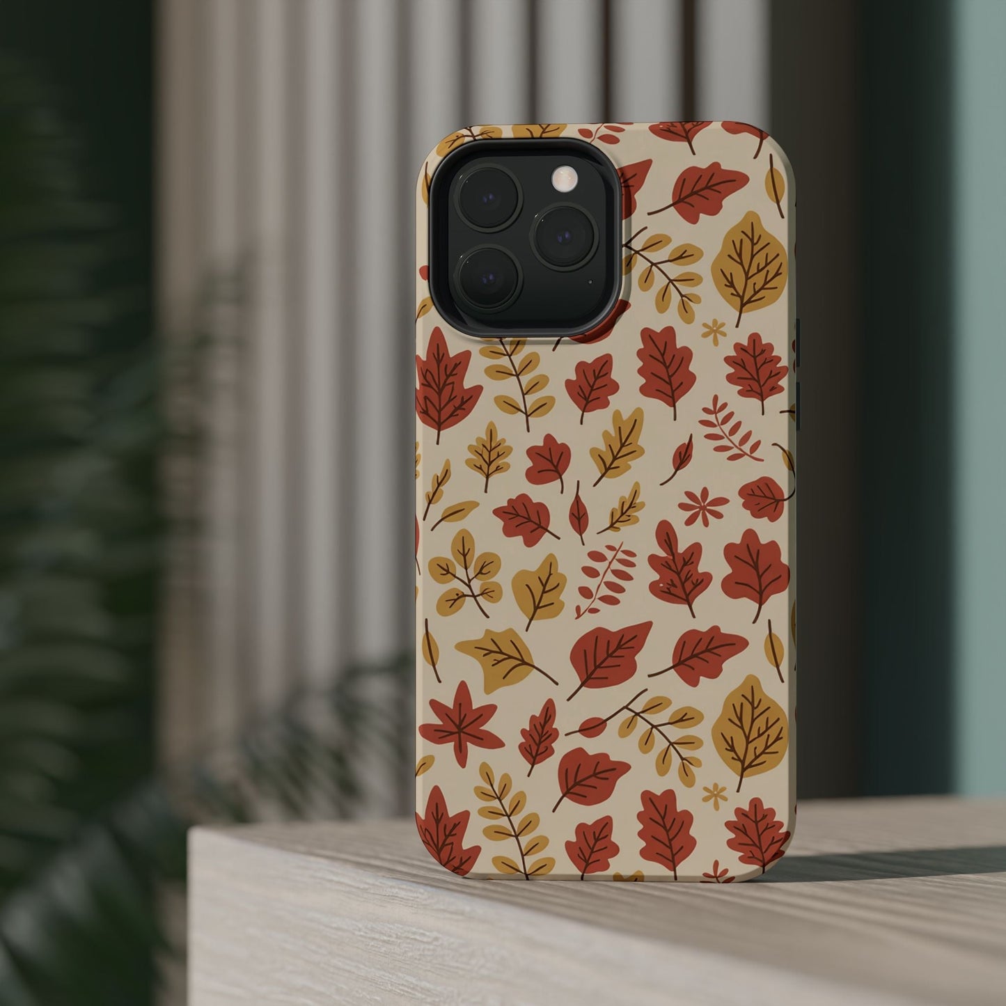 Fall Leaves iPhone case with vibrant autumn leaf design and durable MagSafe protection