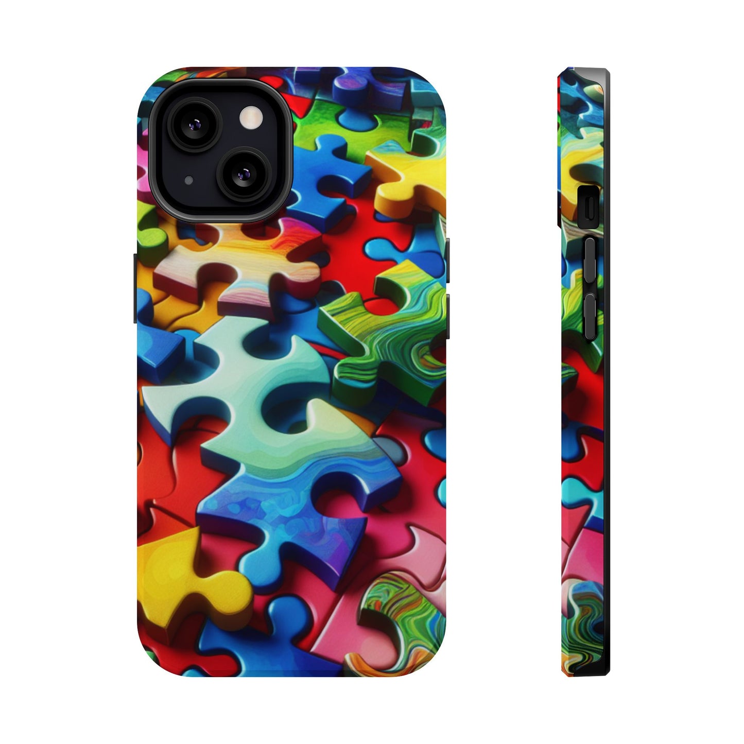 Rainbow Puzzle iPhone Tough Case