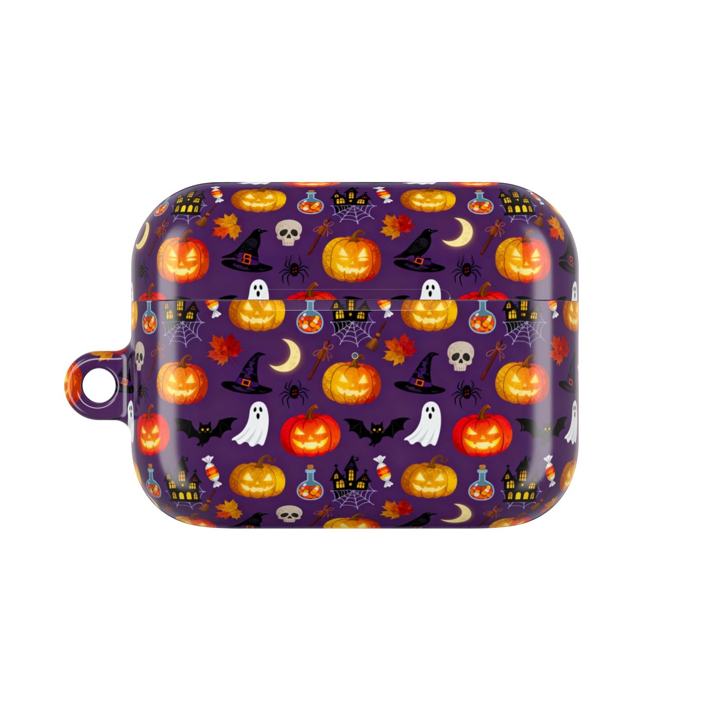 Halloween Pattern AirPod Case — Cute Pumpkin, Ghost & Bat Protective Cover