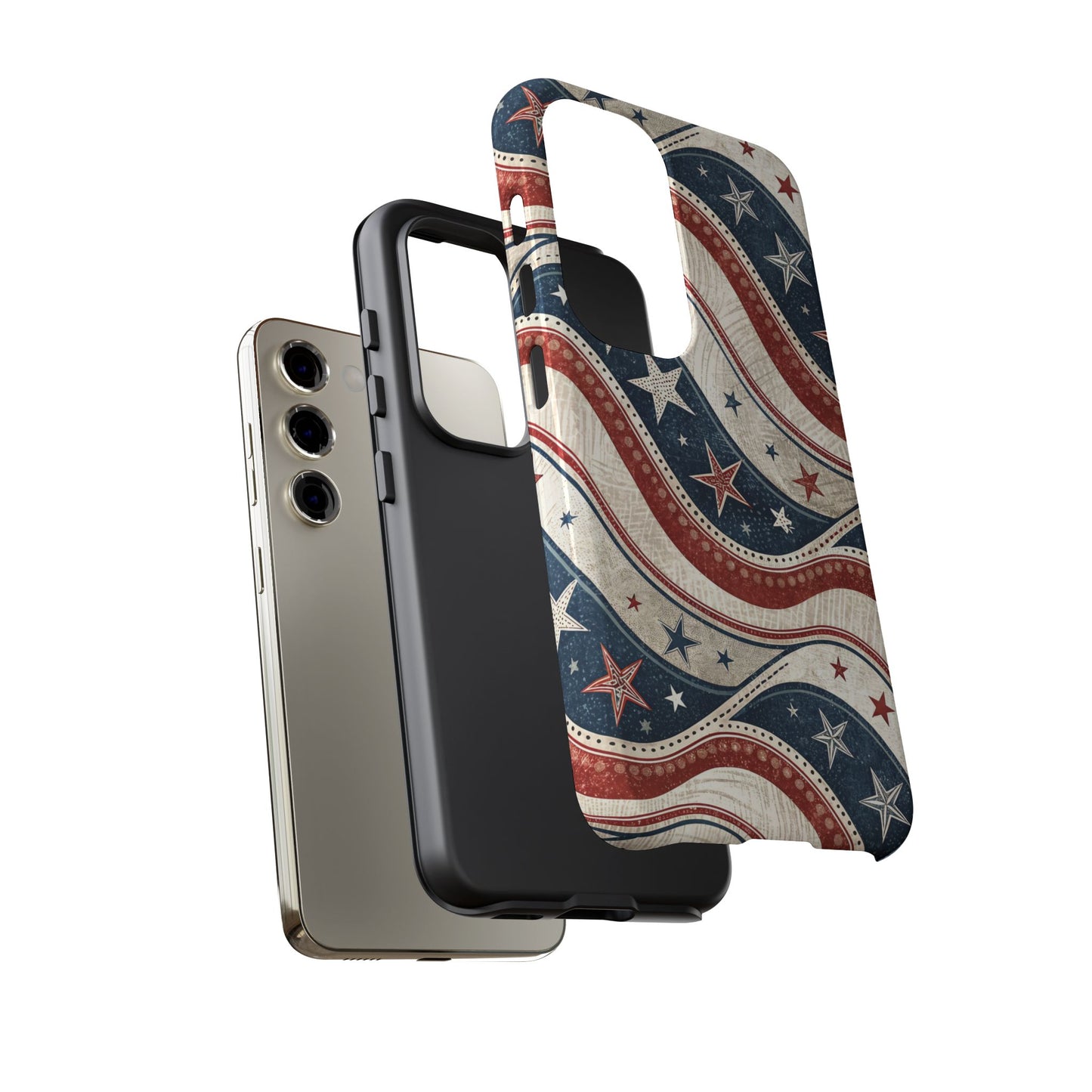 Vintage Patriotic Inspired Ribbon Samsung Phone Case