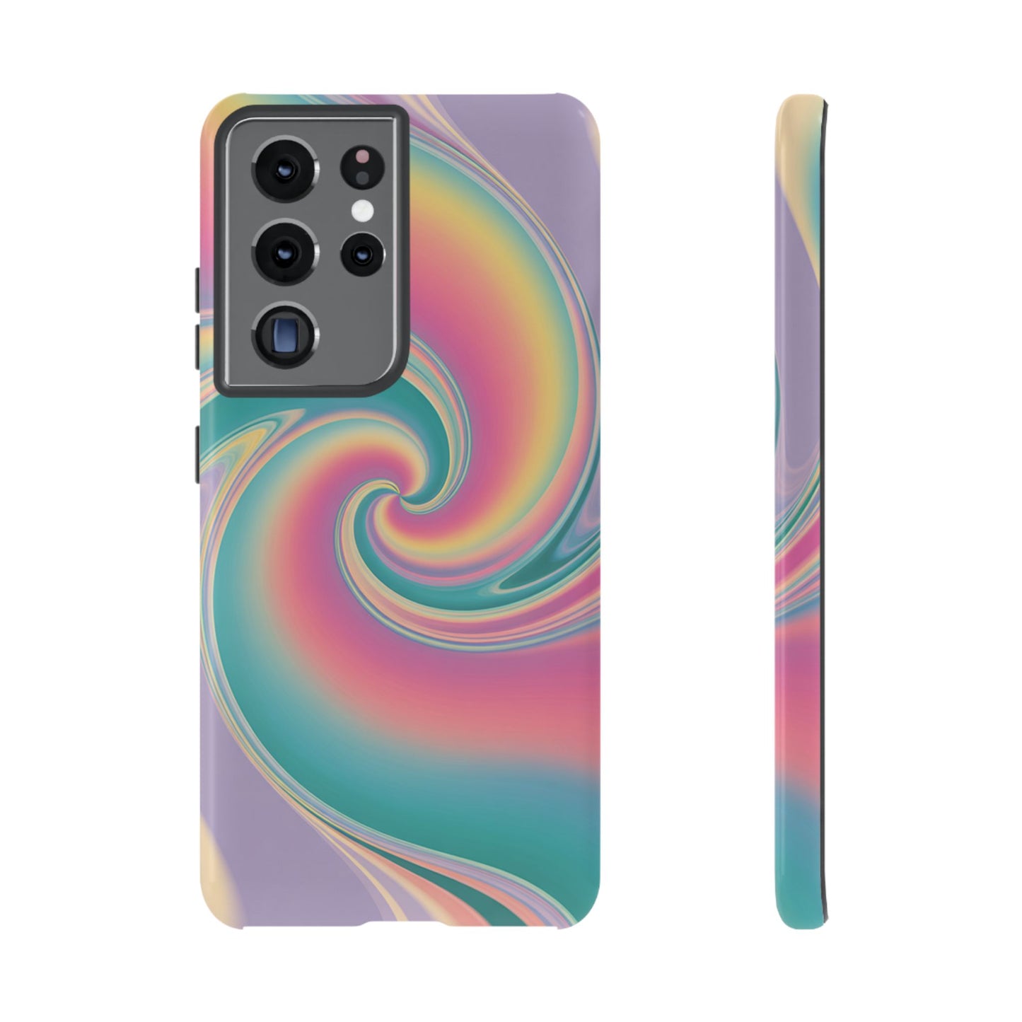 Cotton Candy Rainbow Swirl Design Samsung Tough Case
