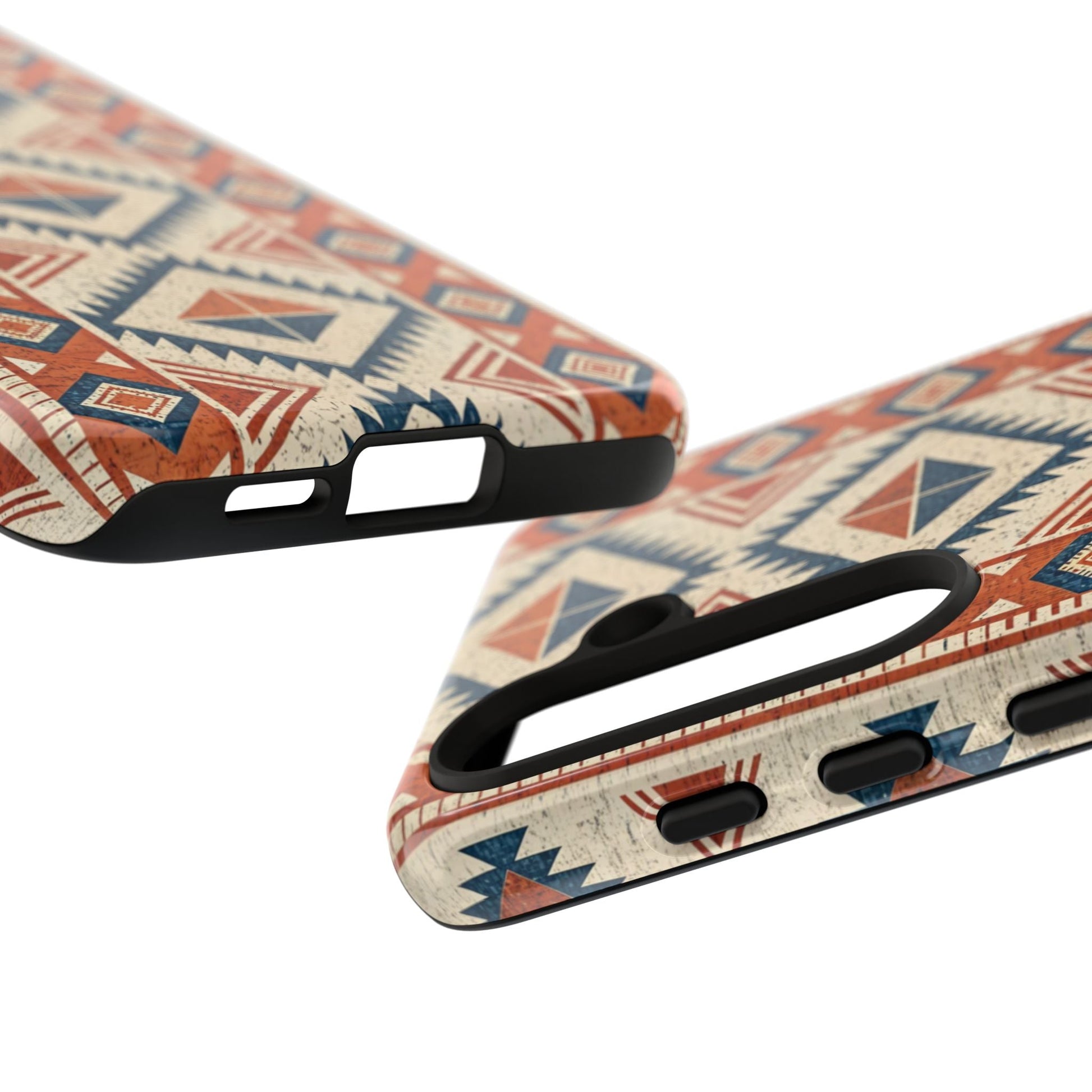 Tribal design Samsung phone case with durable 3D printed geometric pattern for Galaxy models