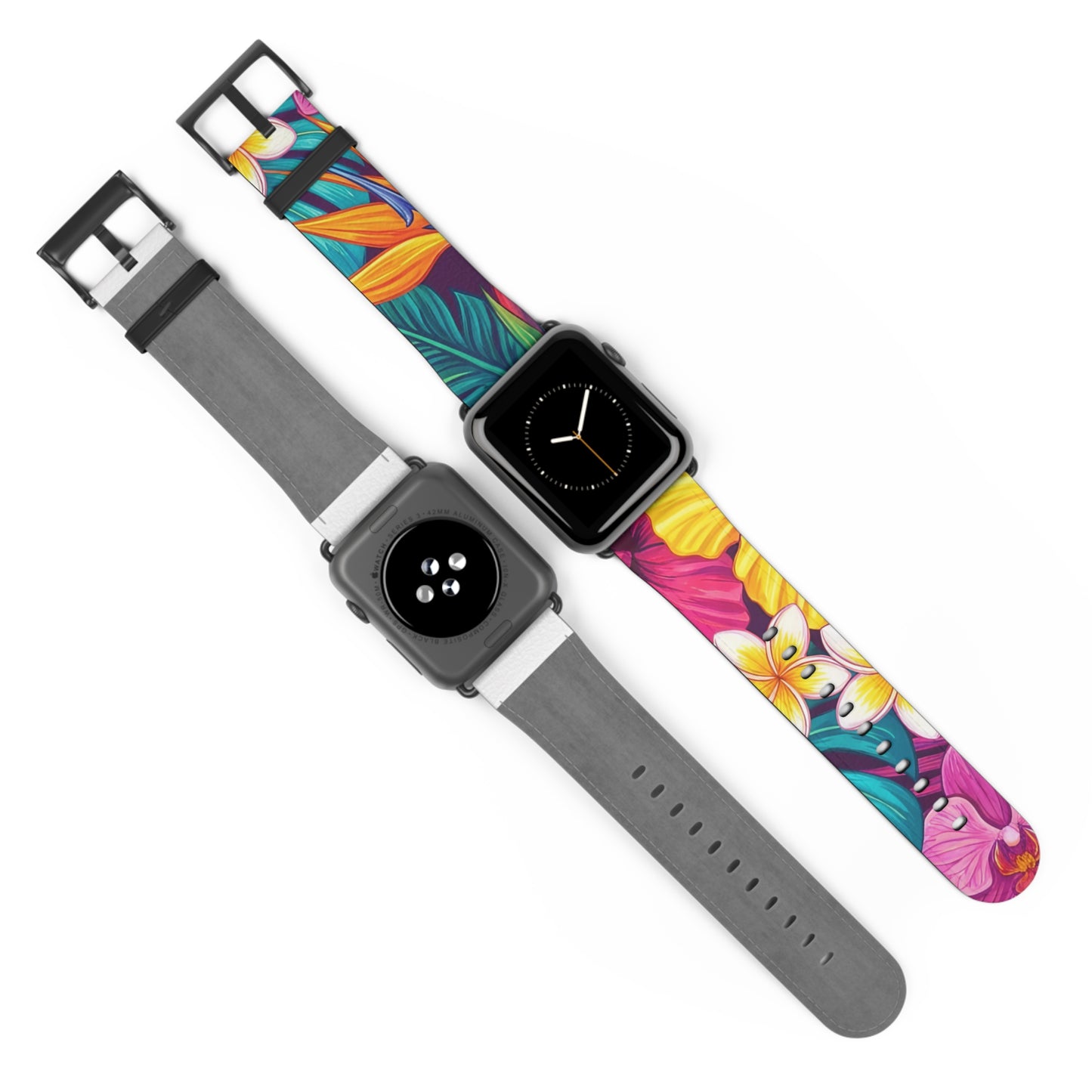 Vibrant Floral iWatch Band — Colorful Bloom Replacement Strap