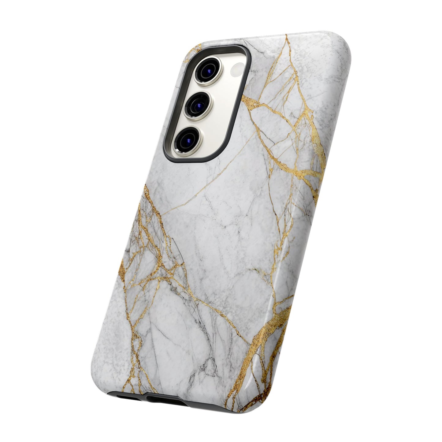 Golden White Marble Samsung Phone Case
