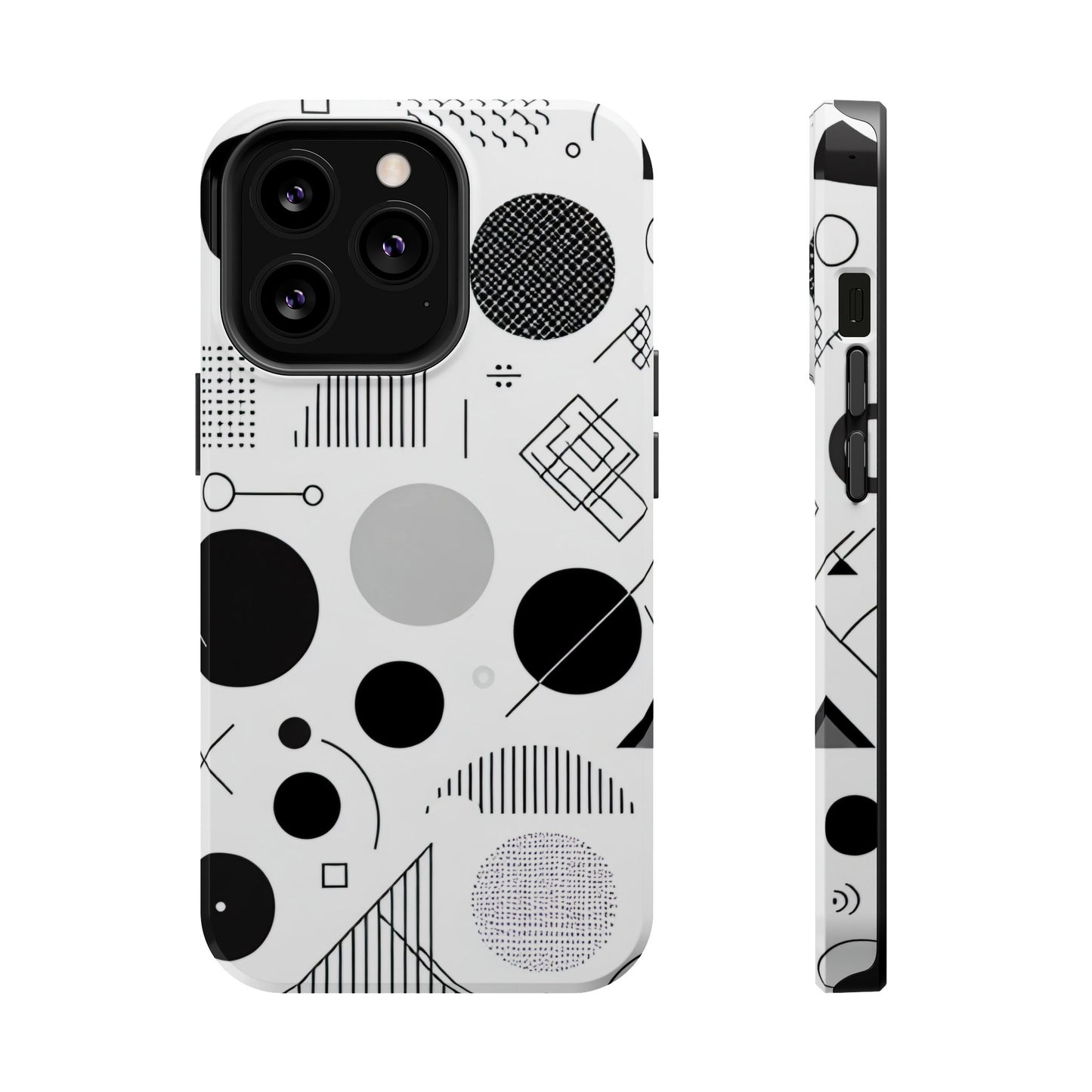 Black and White Abstract Art iPhone Case