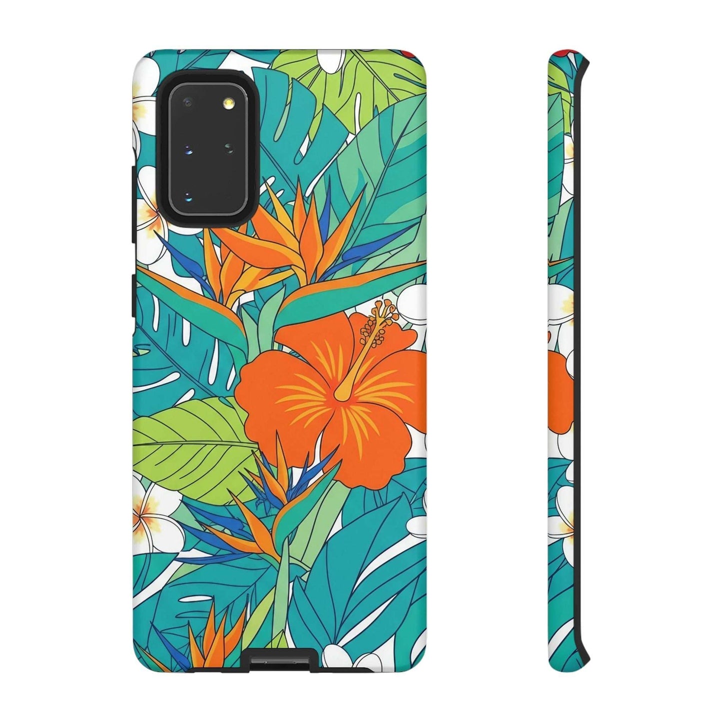 Vibrant Floral Samsung Case with colorful tropical flower design and durable protective cover