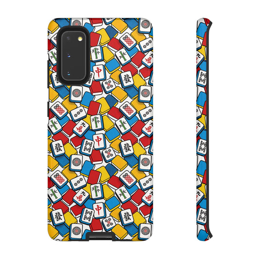 Mahjong Vibrant Samsung Phone Case with colorful tile design and durable dual-layer protection