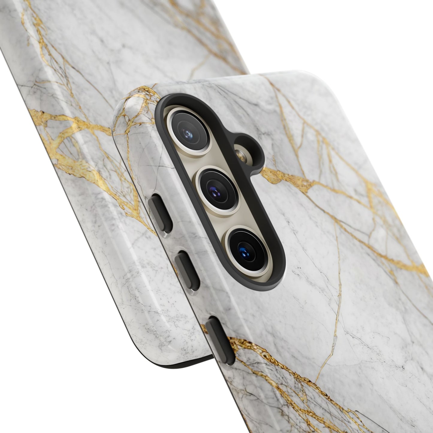 Golden White Marble Samsung Phone Case