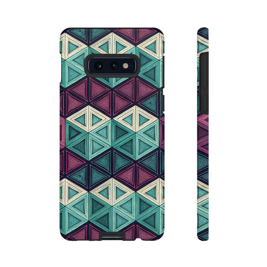 Purple and Teal Abstract Design Samsung Tough Case