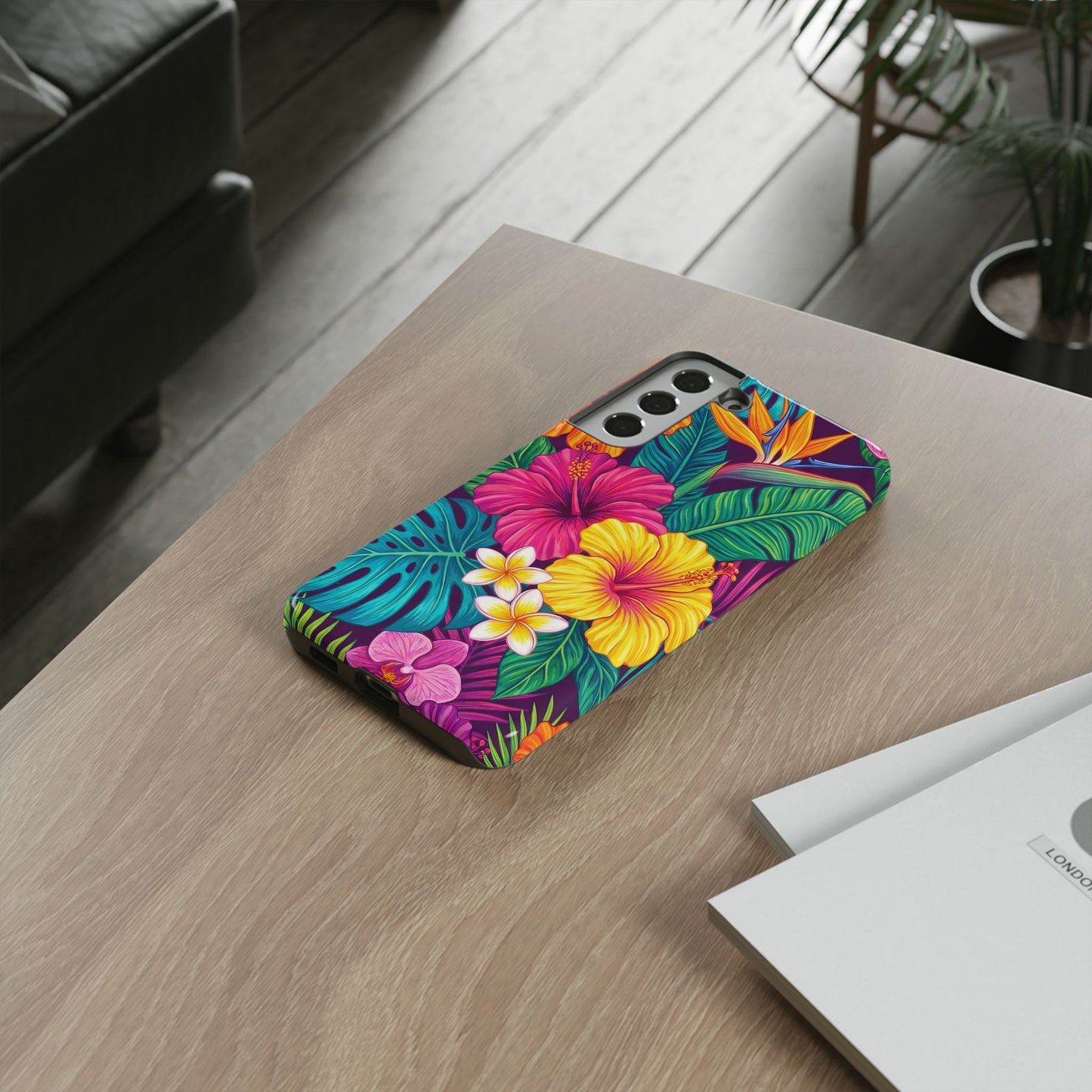 Tropical Samsung Phone Case — Vibrant Floral Tough Case