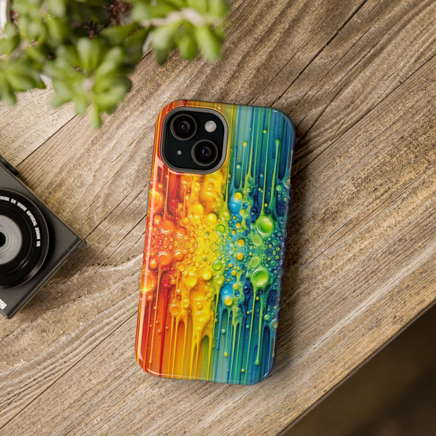 Rainbow Paint Splash iPhone Tough Case