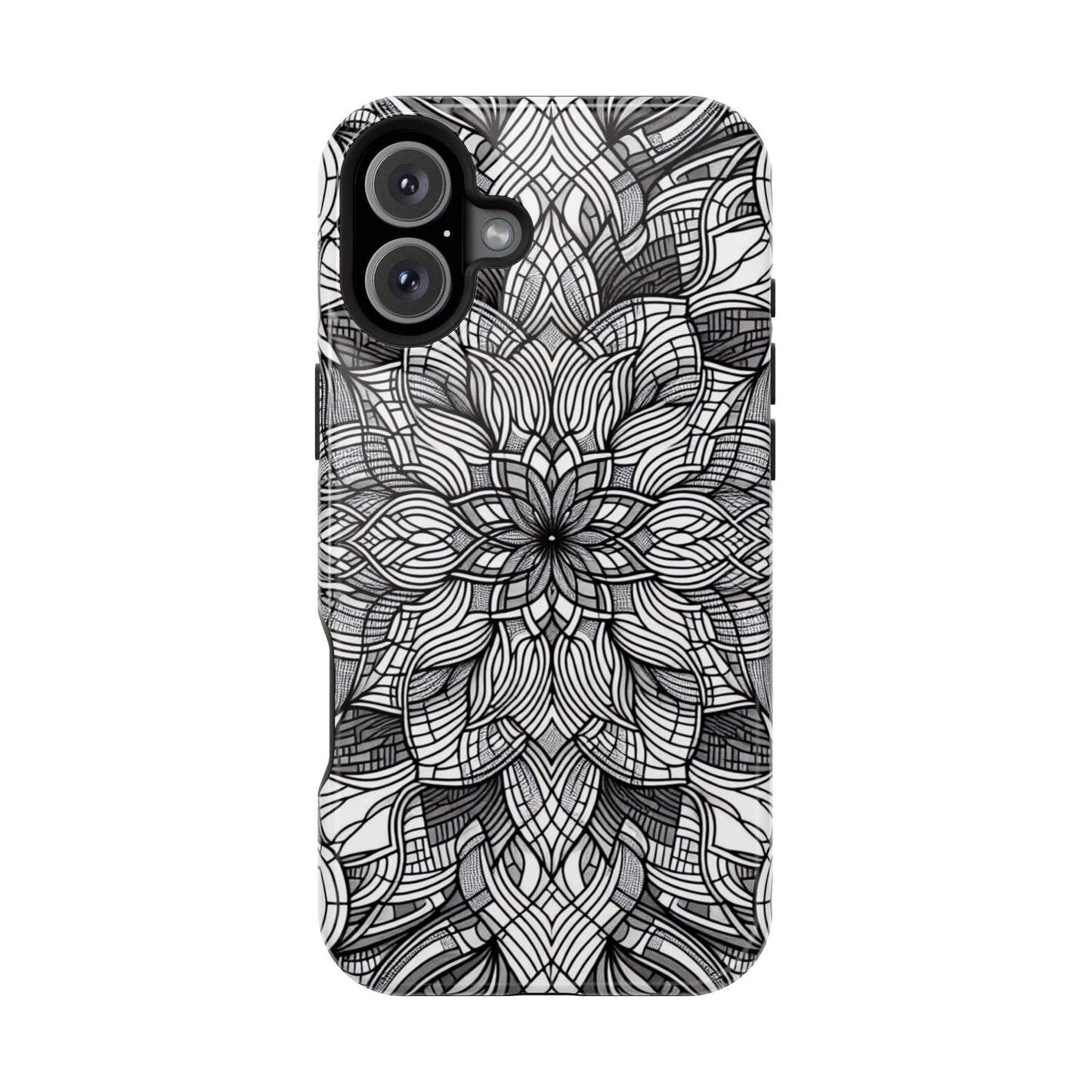 Black and White Art Explosion iPhone Tough Case