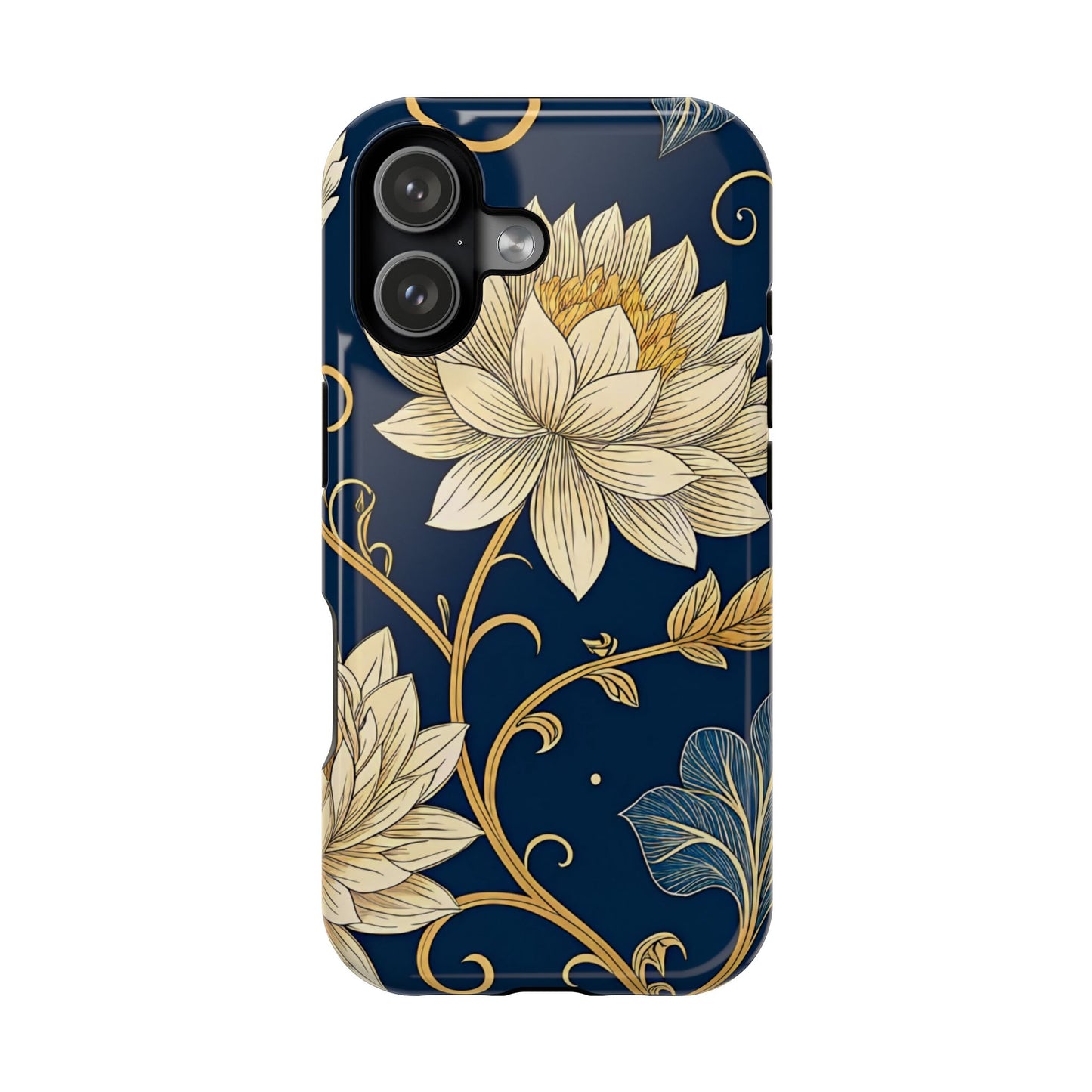 Golden Flower Design iPhone Tough Case