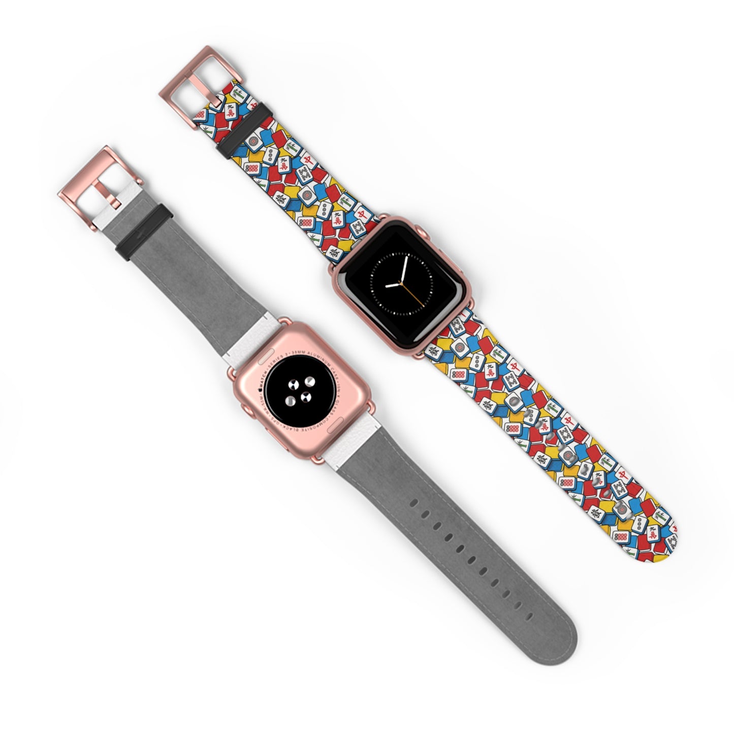 Vibrant Mahjong Apple Watch Band — Colorful Tile Pattern Band