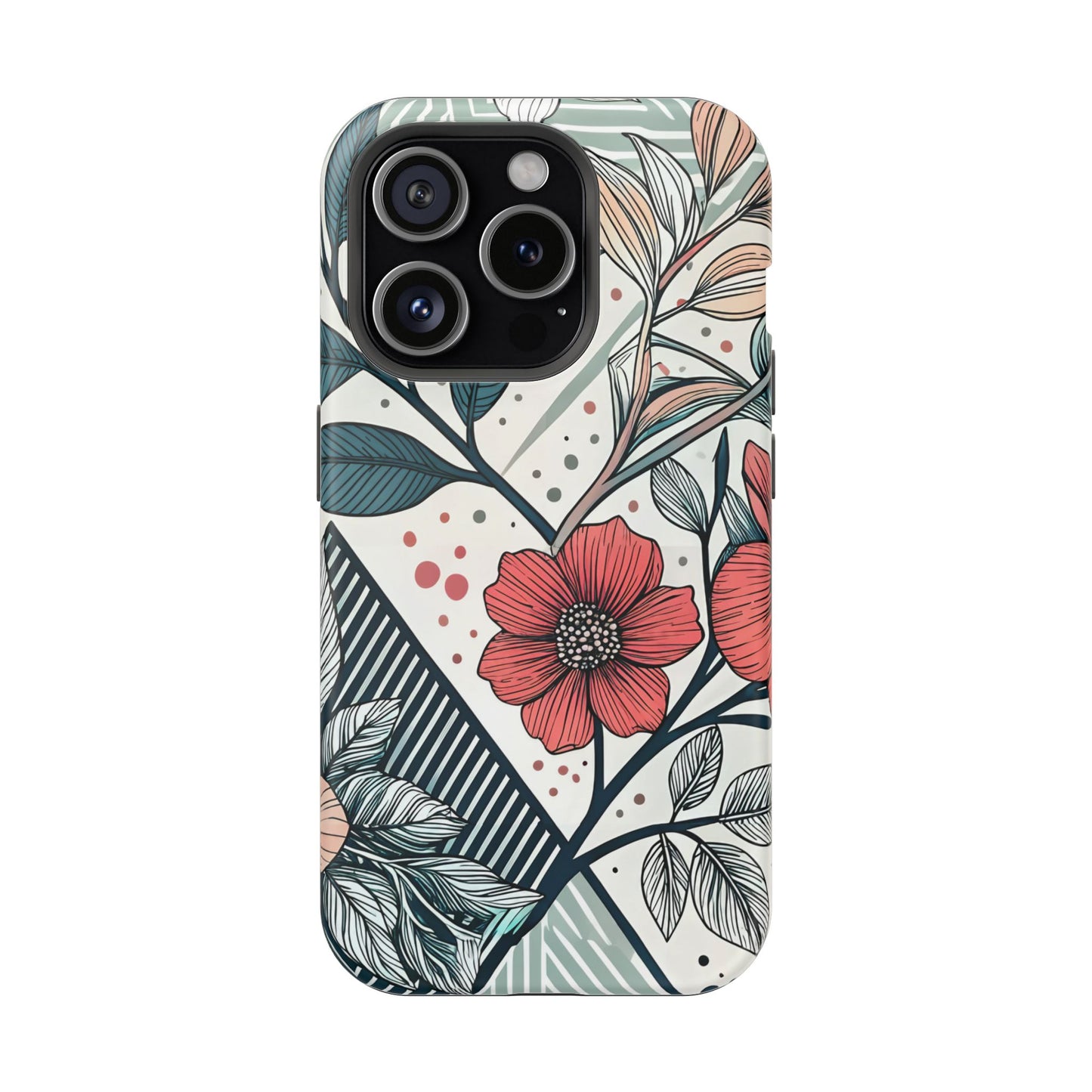 Geometric Flower iPhone Tough Case