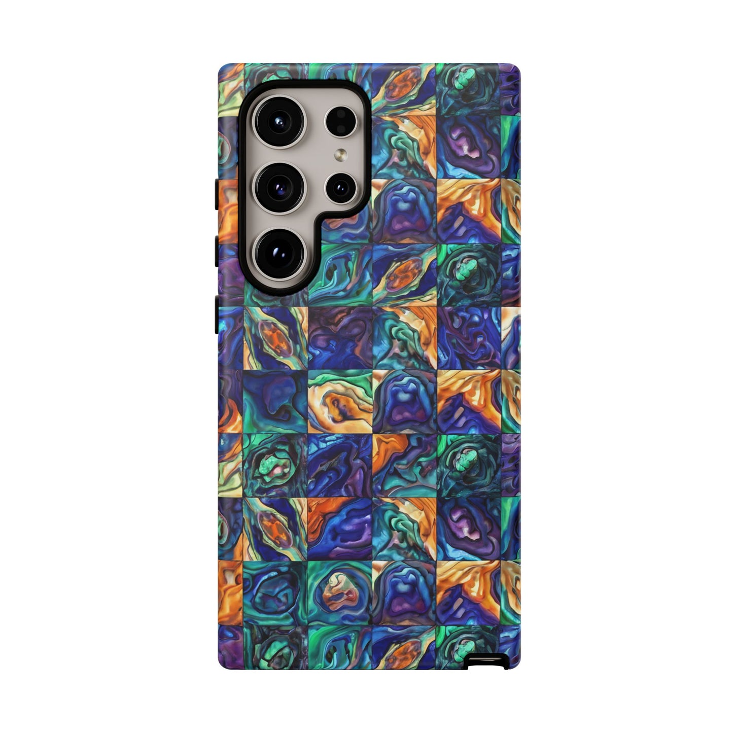 Abstract Purple & Green Sea Scape Samsung Phone Tough Case