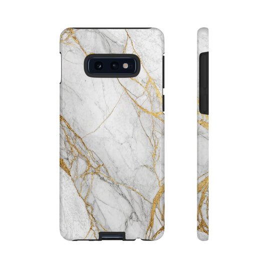 Golden White Marble Samsung Phone Case