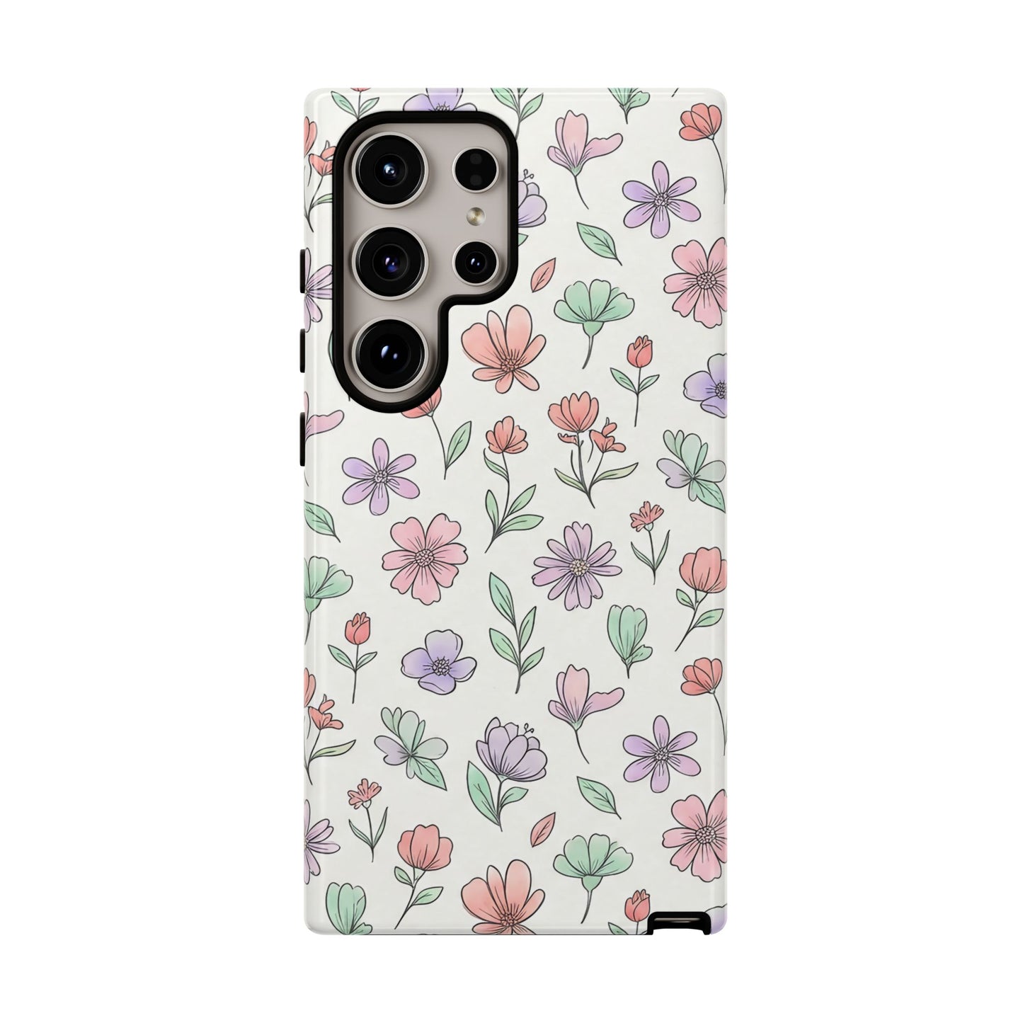 Floral Tough Cases — Artistic Flower Samsung Phone Case