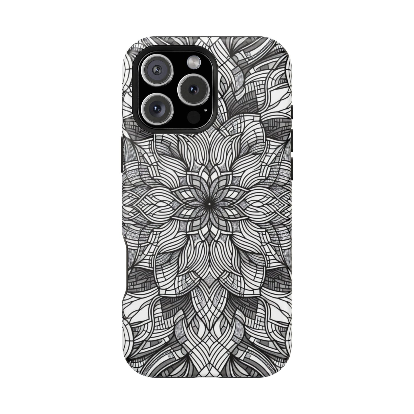 Black and White Art Explosion iPhone Tough Case