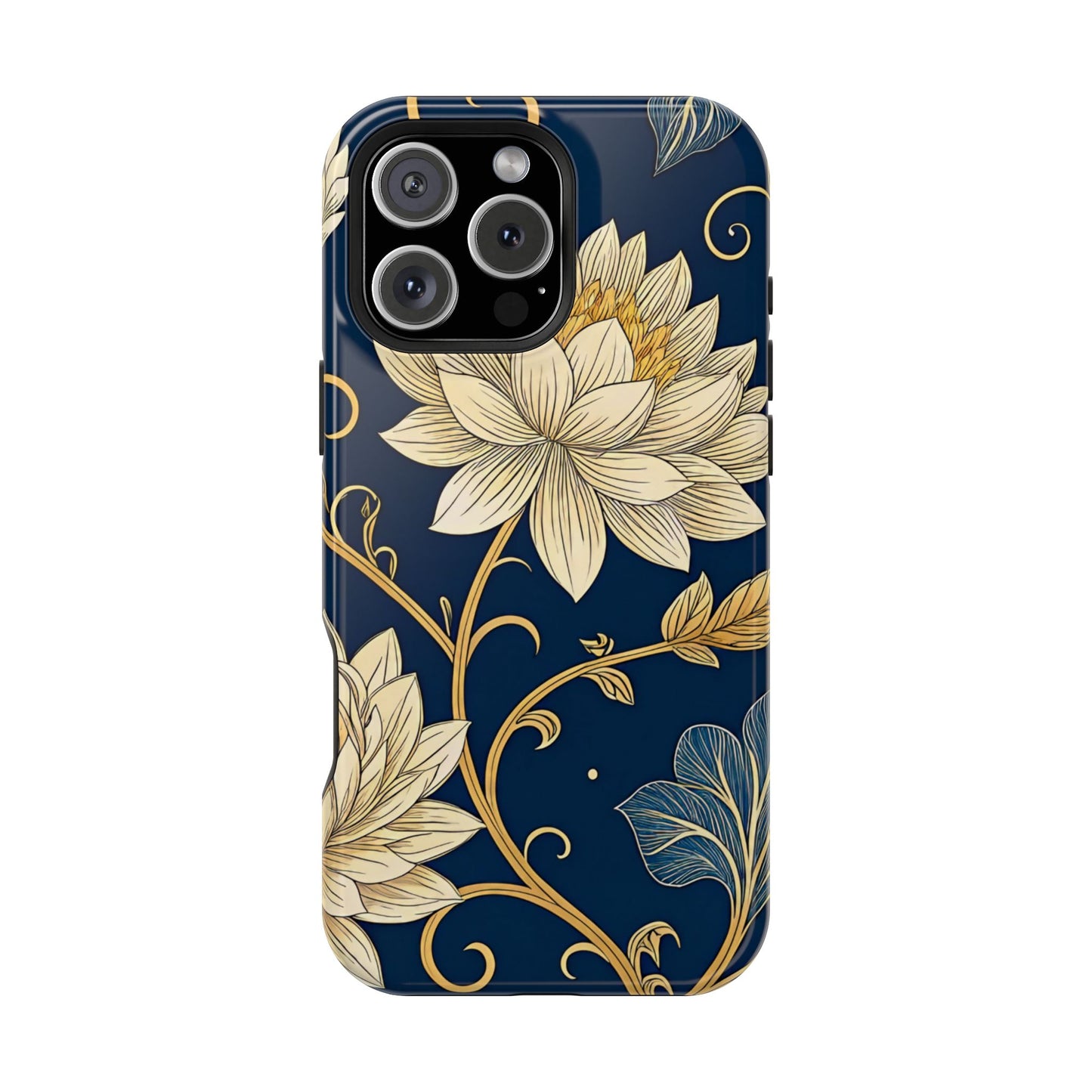 Golden Flower Design iPhone Tough Case