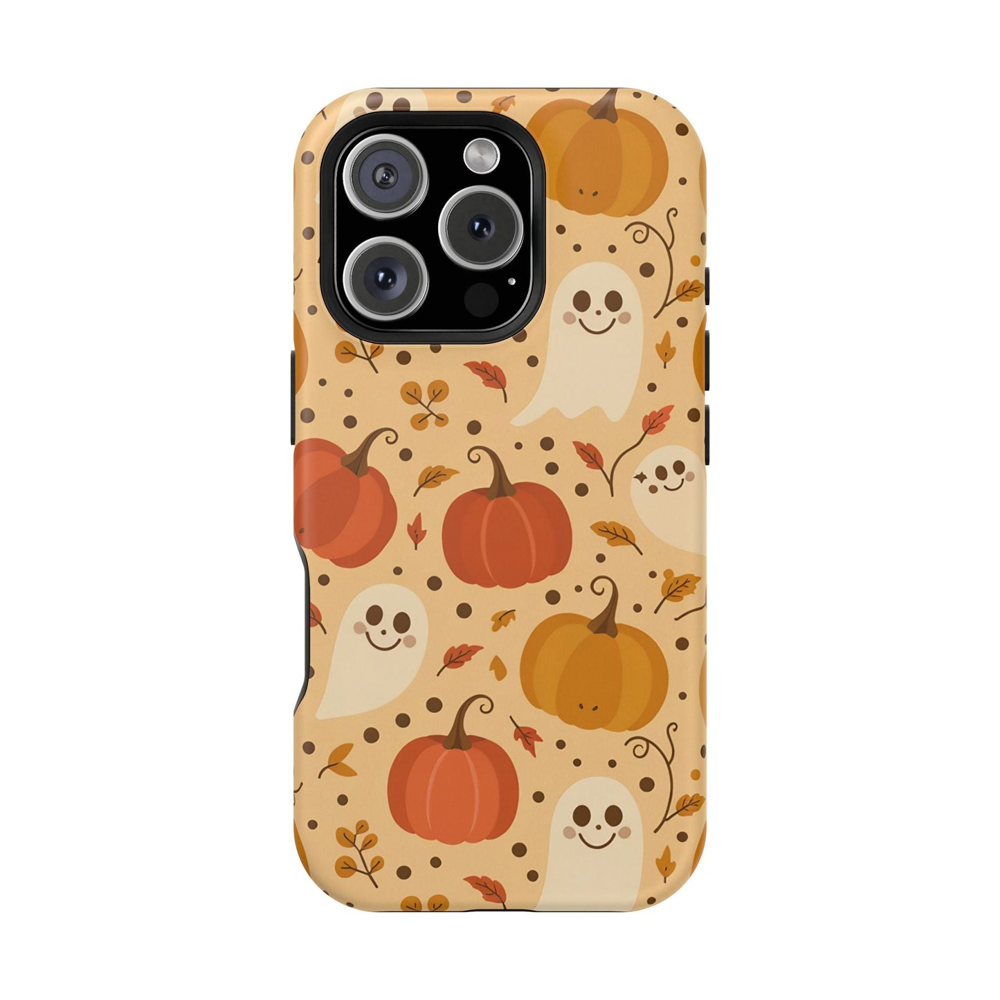 Spooky Pumpkins iPhone case with ghosts and pumpkins Halloween design