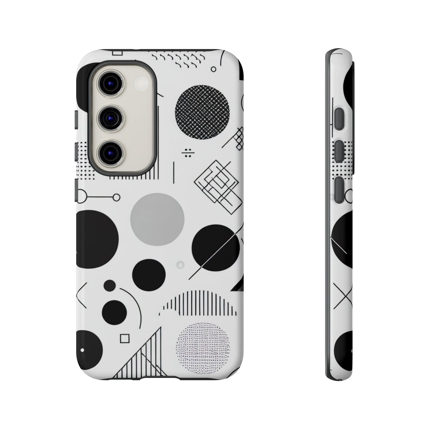 Black and White Abstract Art Design Samsung Tough Case