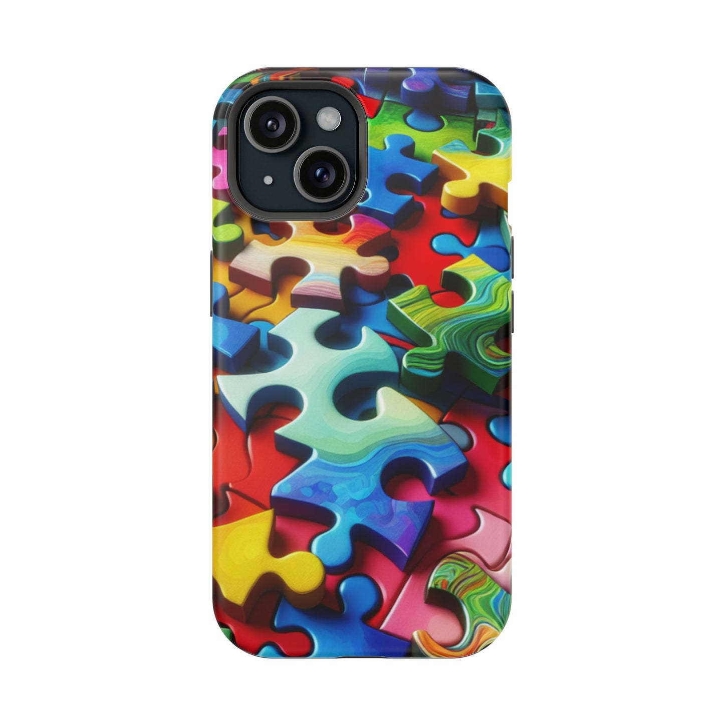 Rainbow Puzzle iPhone Tough Case