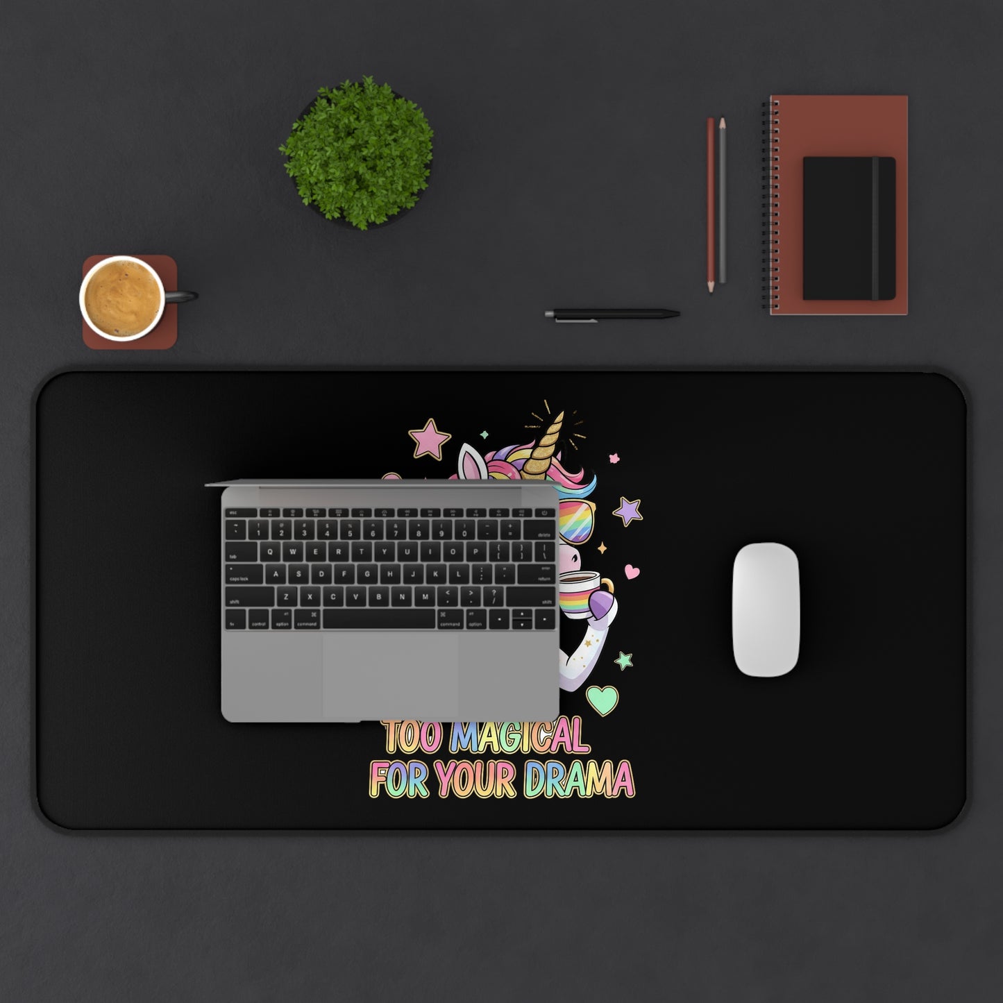 Whimsical Desk Mat for Home Office or Holiday Workspace Decor
