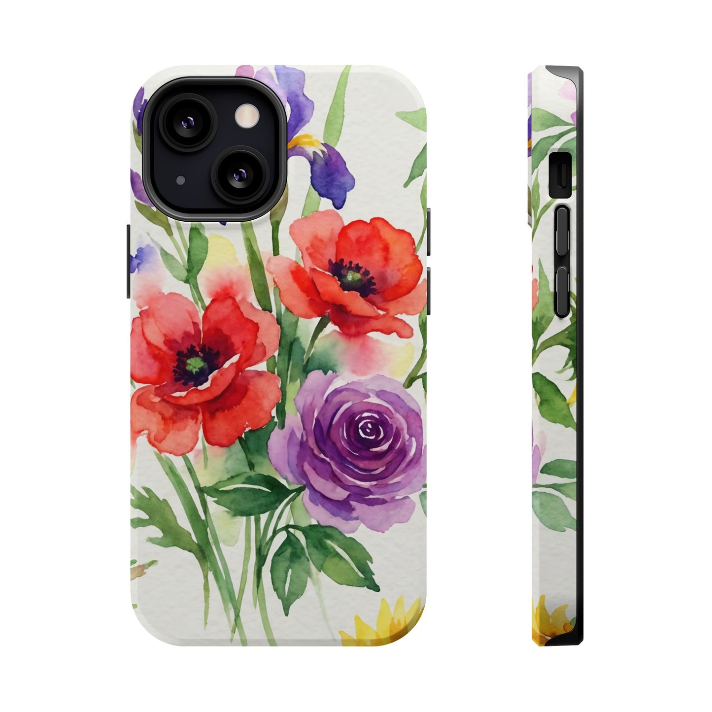 iPhone Case — Watercolor Bouquet Magnetic Impact-Resistant Case