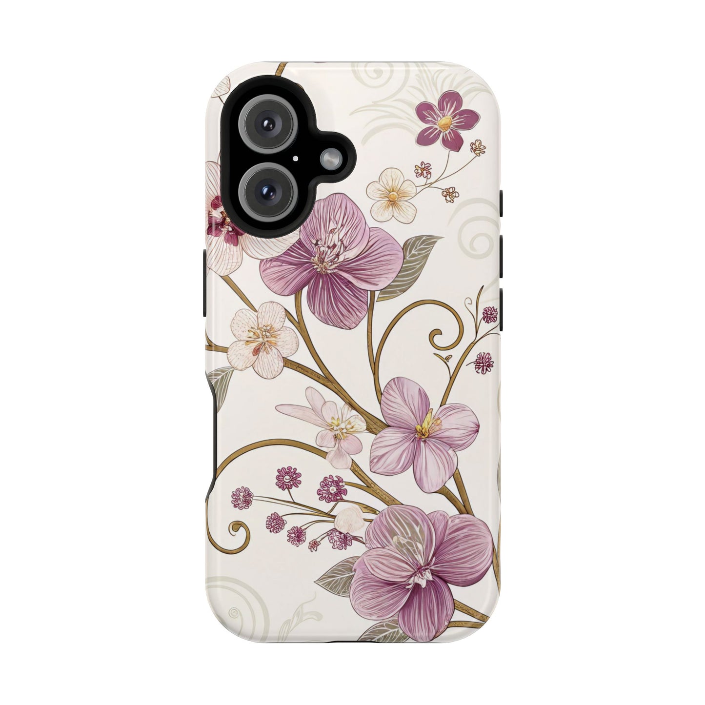Purple Flower Design iPhone Tough Case